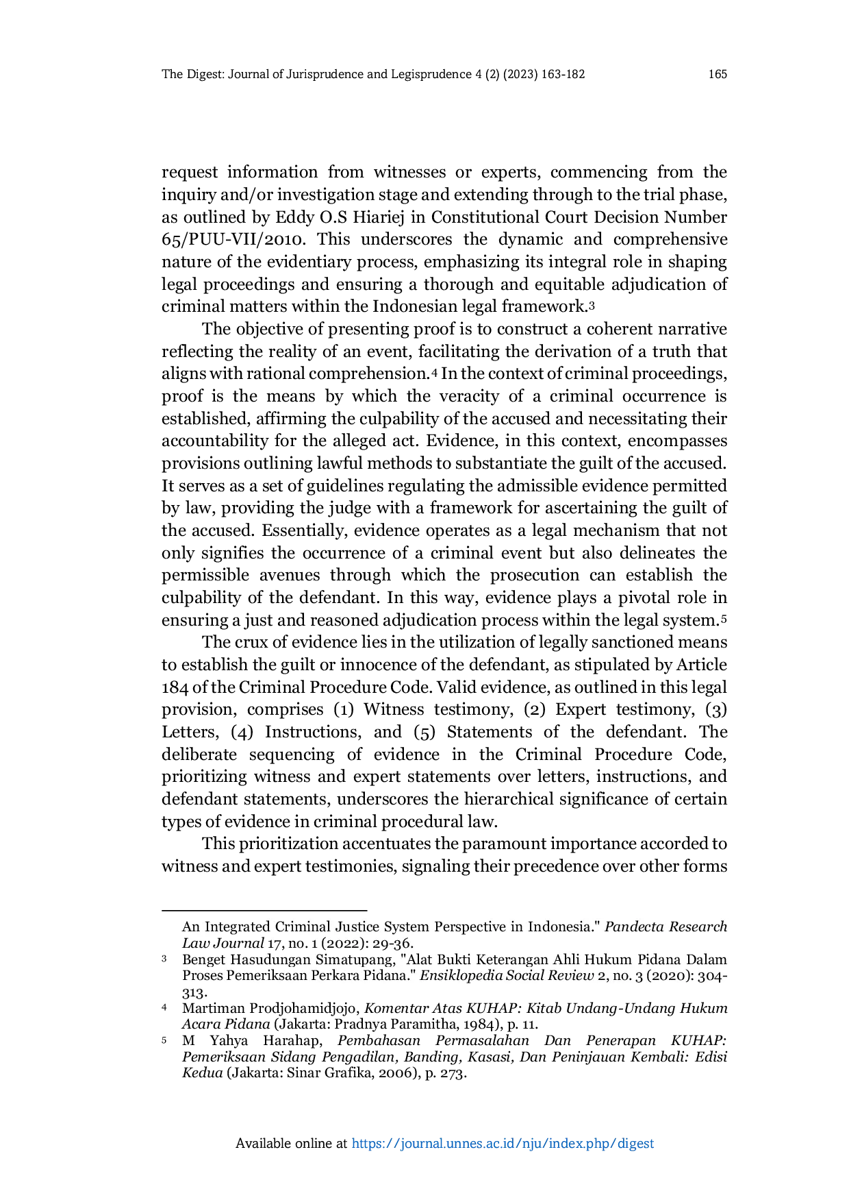 JURIS Immunity Rights of Experts Who Provide Statements in Trials Study Decision No 47 Pdt G LH 2018 PN Cbi