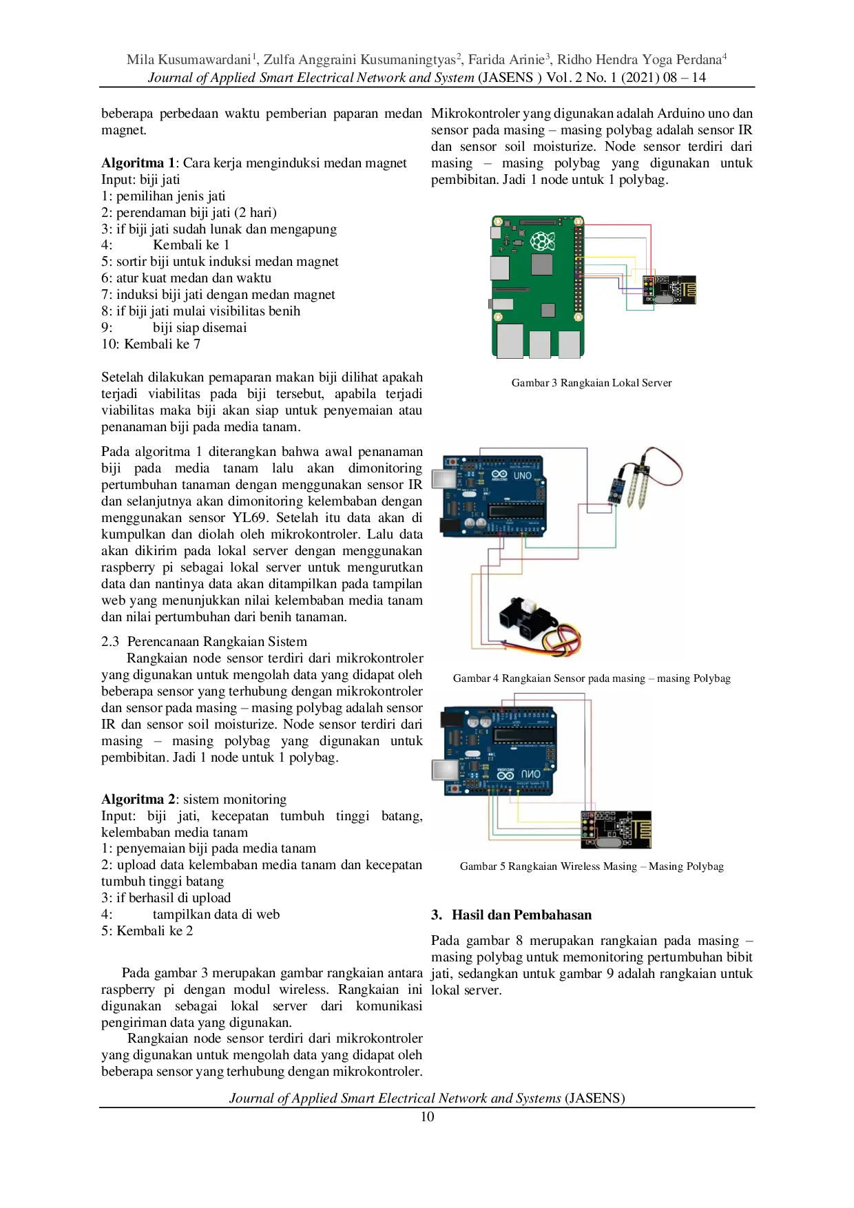 JURIS Telemonitoring Perkecambahan Benih Jati Emas Dengan Induksi Medan Magnet Statis