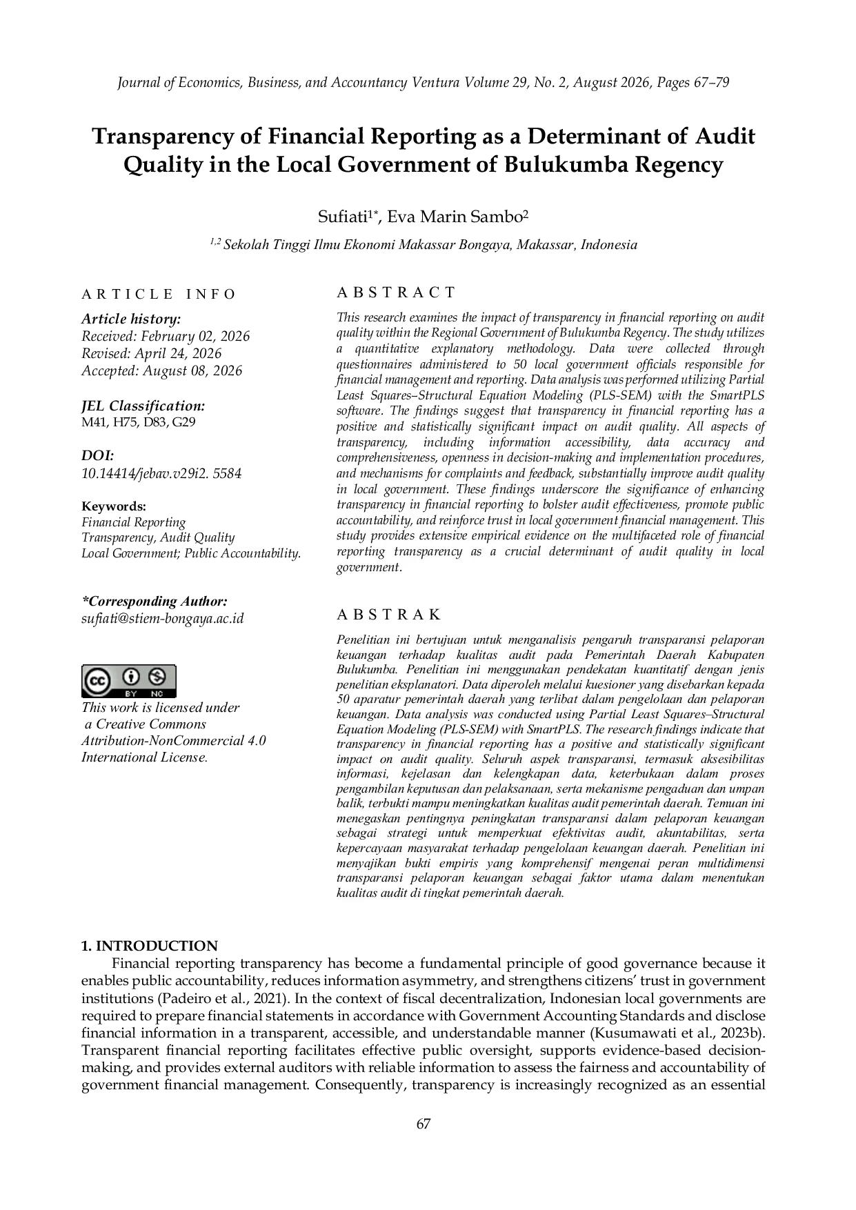 JURIS Journal of Economics Business Accountancy Ventura