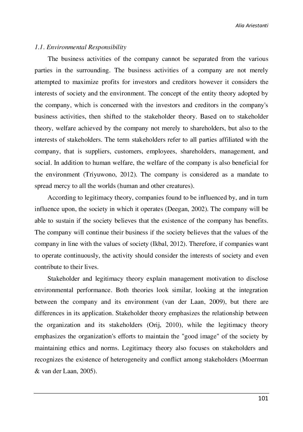JURIS The Relations among Environmental Performance Environmental and Firm Performance