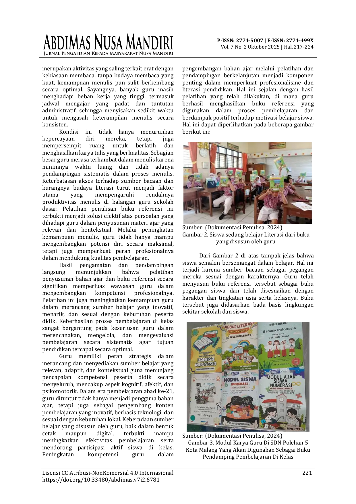 JURIS Pelatihan Penulisan Buku Referensi Bagi Guru Sekolah Dasar Sebagai Upaya Peningkatan Budaya Literasi