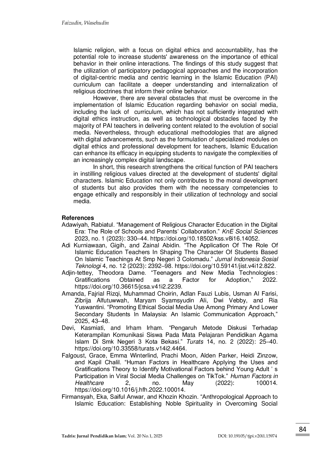 JURIS Peran Pendidikan Agama Islam dalam Mengatasi Perilaku Negatif Generasi Z di Media Sosial