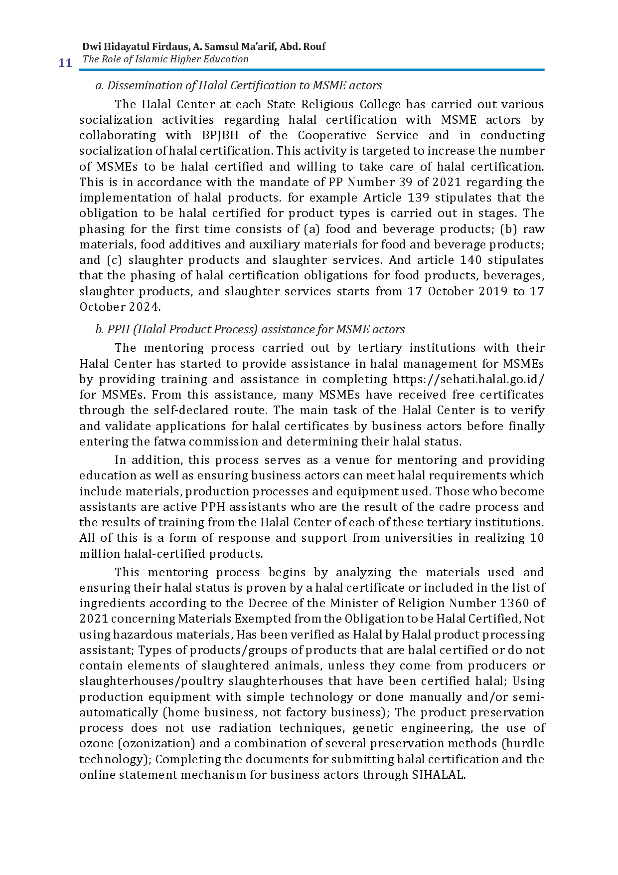 JURIS The Role of Islamic Higher Education in Strengthening the Halal Ecosystem in Indonesia