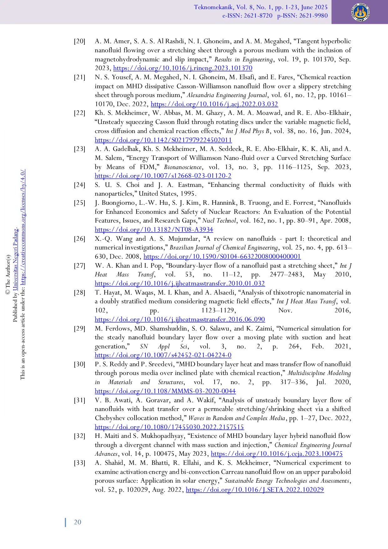 JURIS The Impact of Exponentially Varying Viscosity on Magnetized Tangent Hyperbolic Nanofluid over a Nonlinear Stretching Sheet with PHF and PMF Conditions