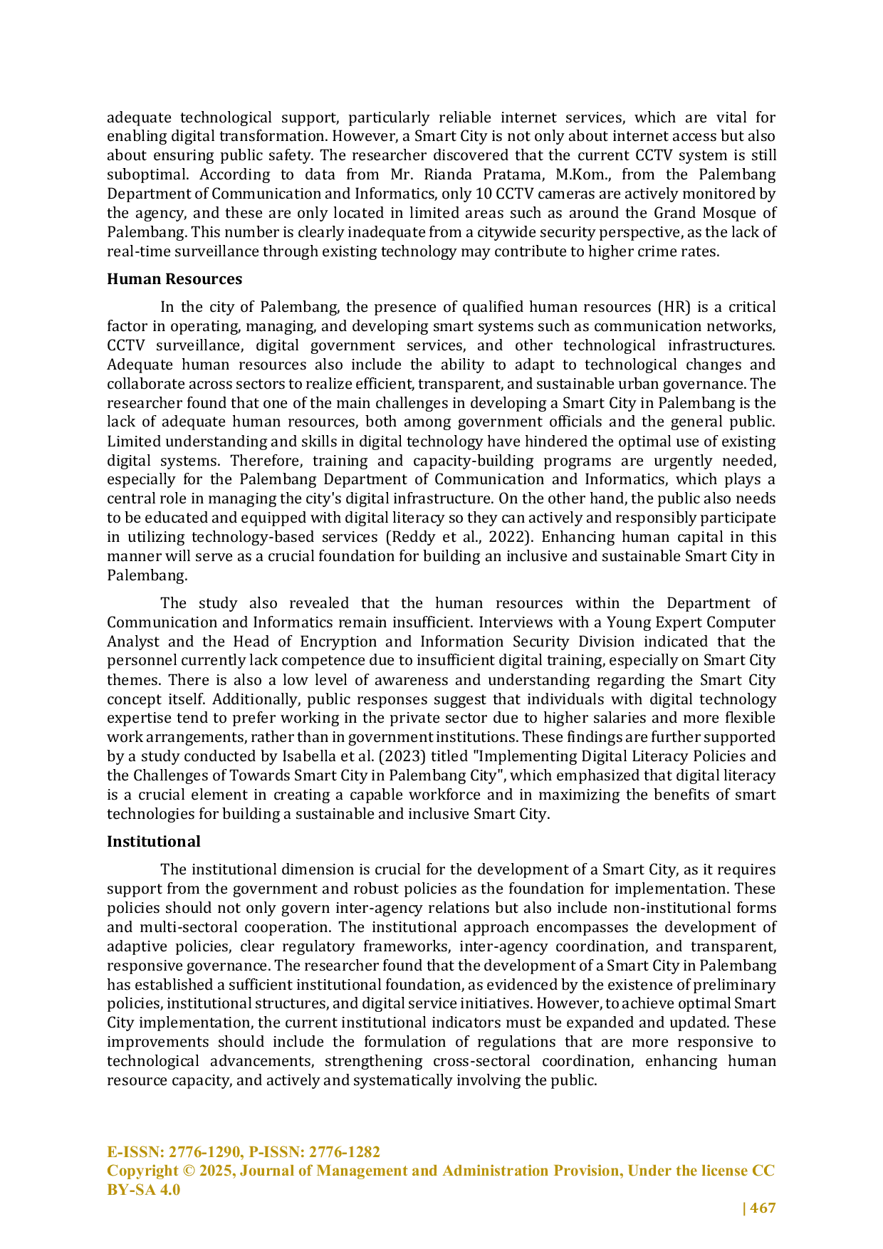 JURIS Implementation of Smart City in Palembang City