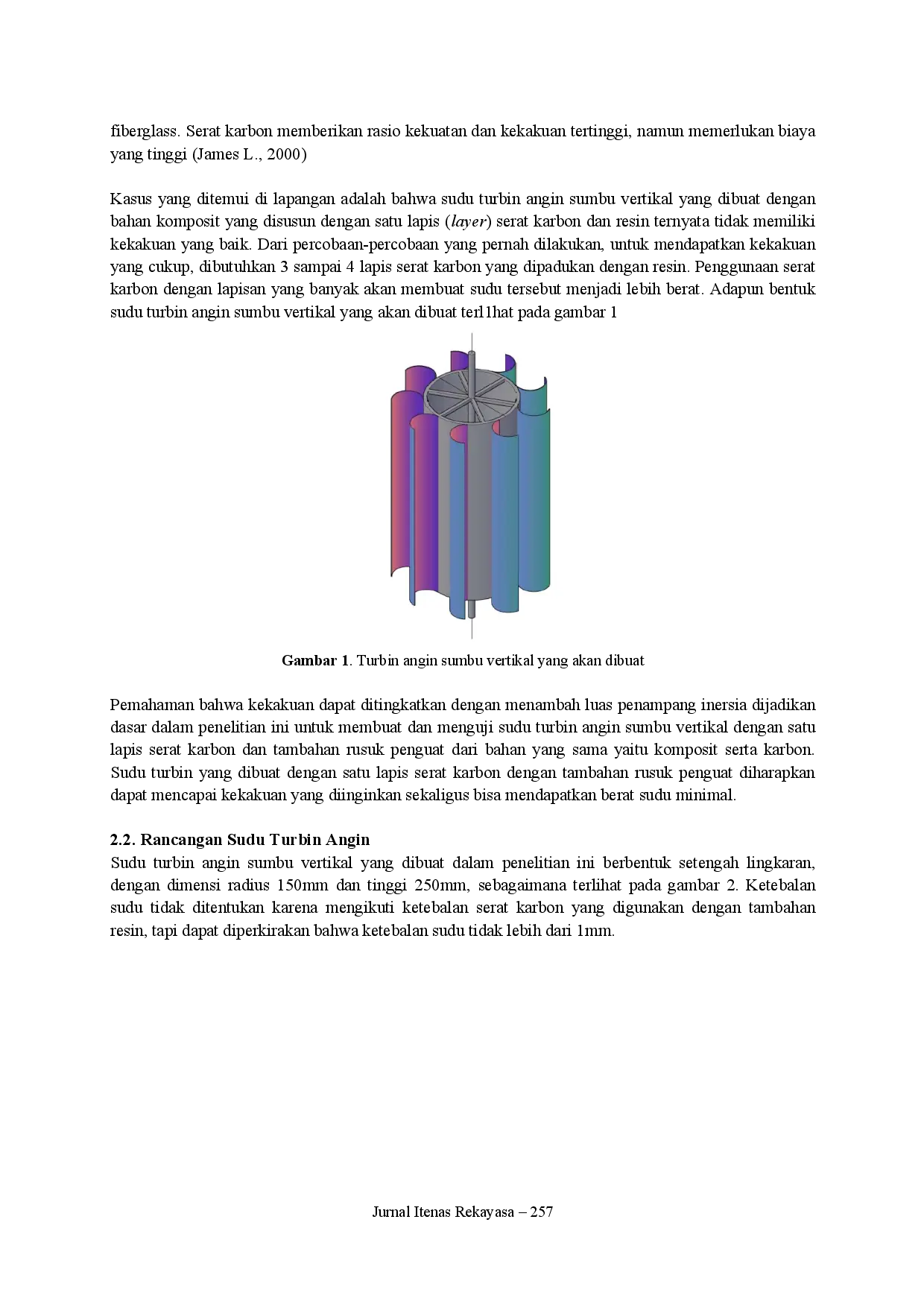 juris Peningkatan Kekakuan Sudu Turbin Angin Vertikal Berbahan Komposit Serat Karbon Melalui Rekayasa Penampang Inersia
