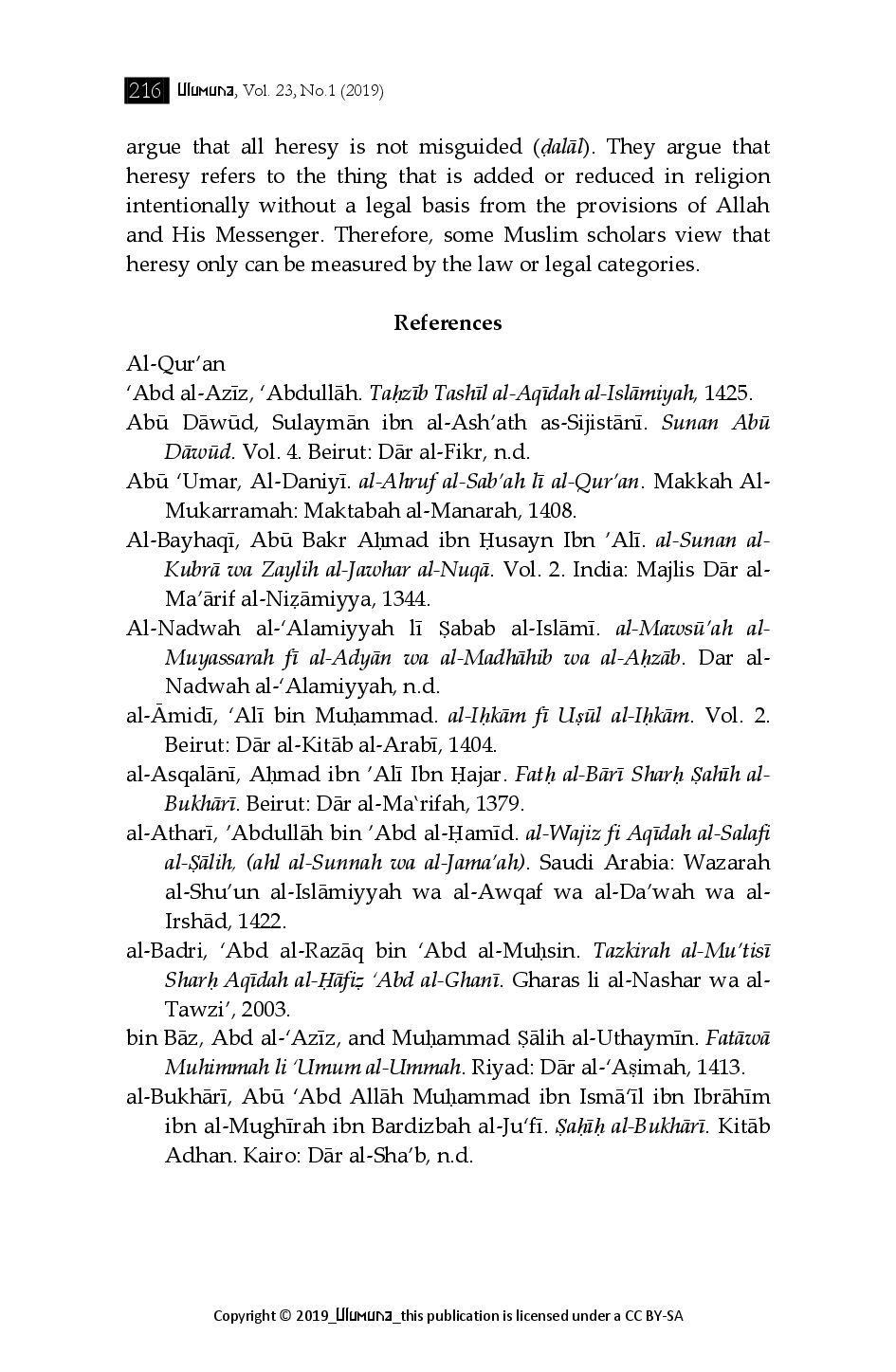 juris Bid a in the Perspective of Islamic Theology and Law