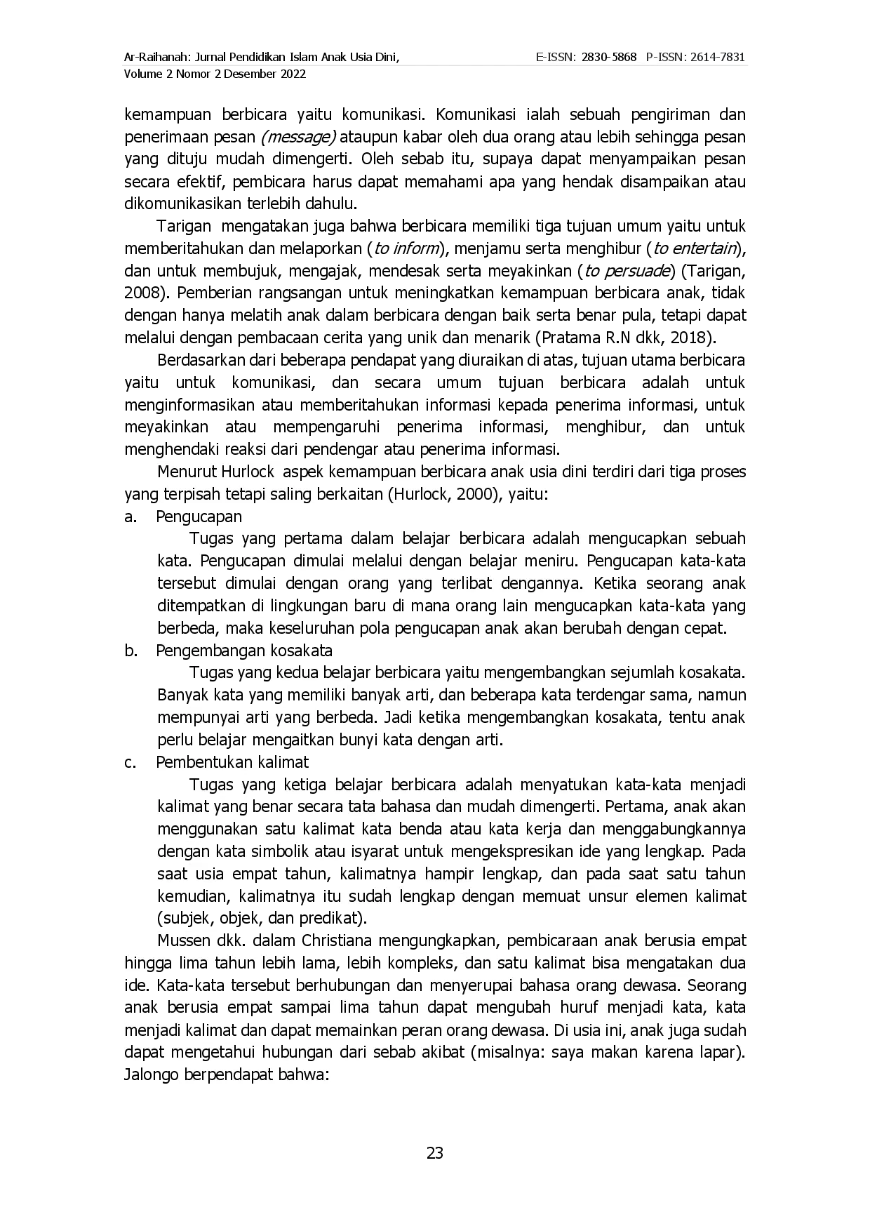 juris Meningkatkan Kemampuan Berbicara Anak Usia Empat Sampai Lima Tahun Melalui Media Pop Up Book