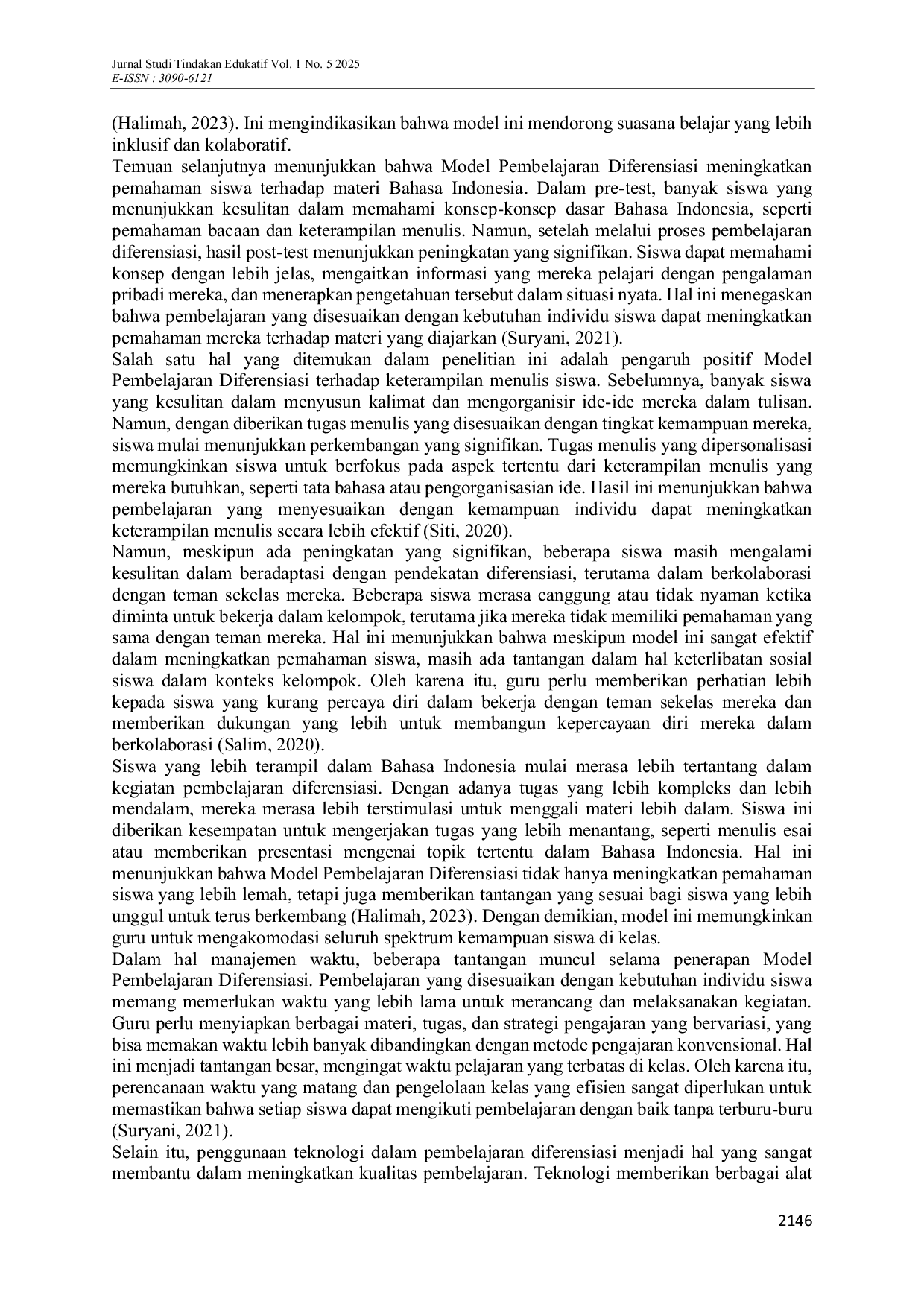 JURIS Enhancing Indonesian Language Skills through Differentiated Instruction at MIN 1 Ternate Tailoring Learning to Diverse Student Needs