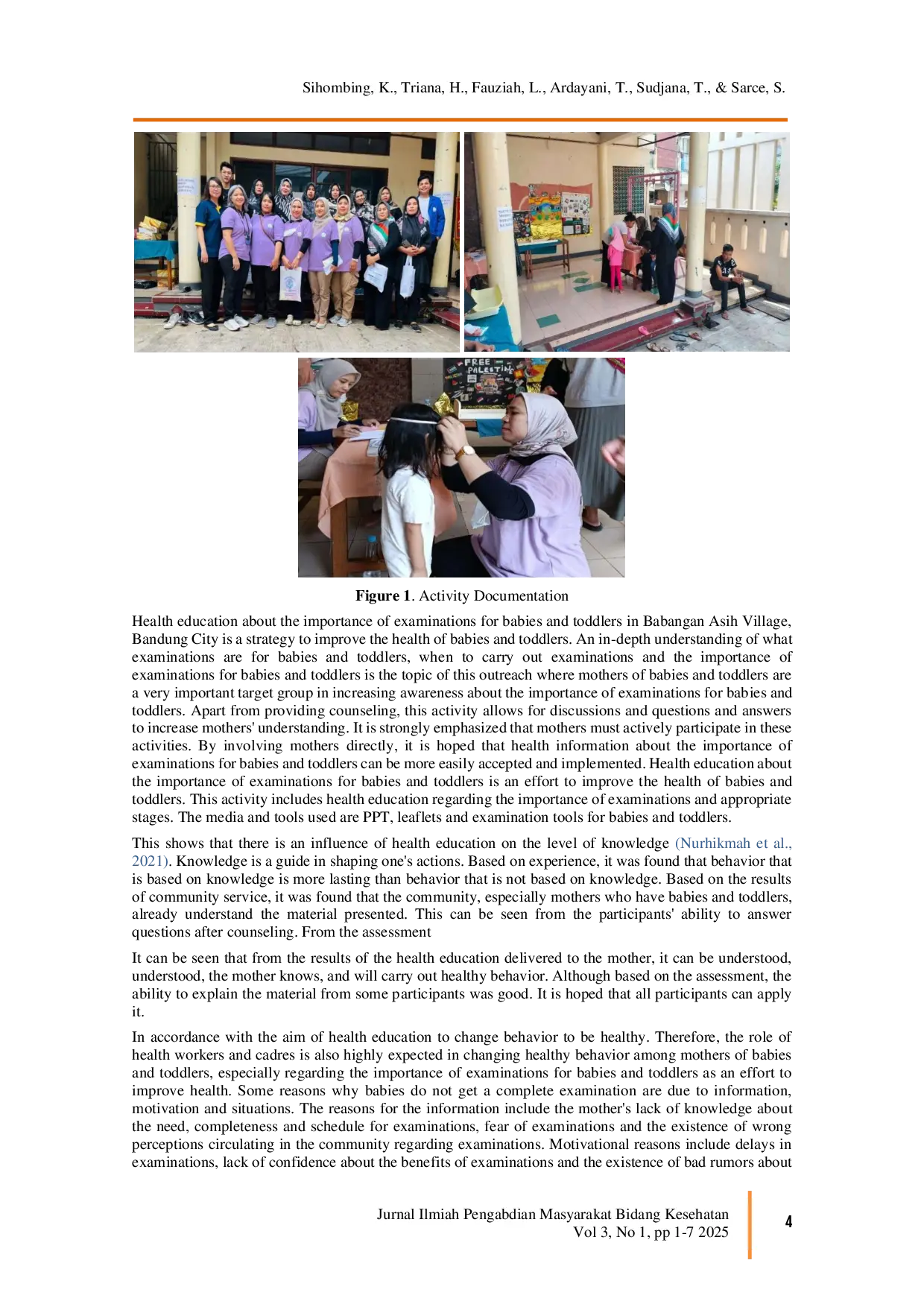 juris Education And Examination Of Infants And Toddlers In Rw06 Babakan Asih Urban Village Bandung City