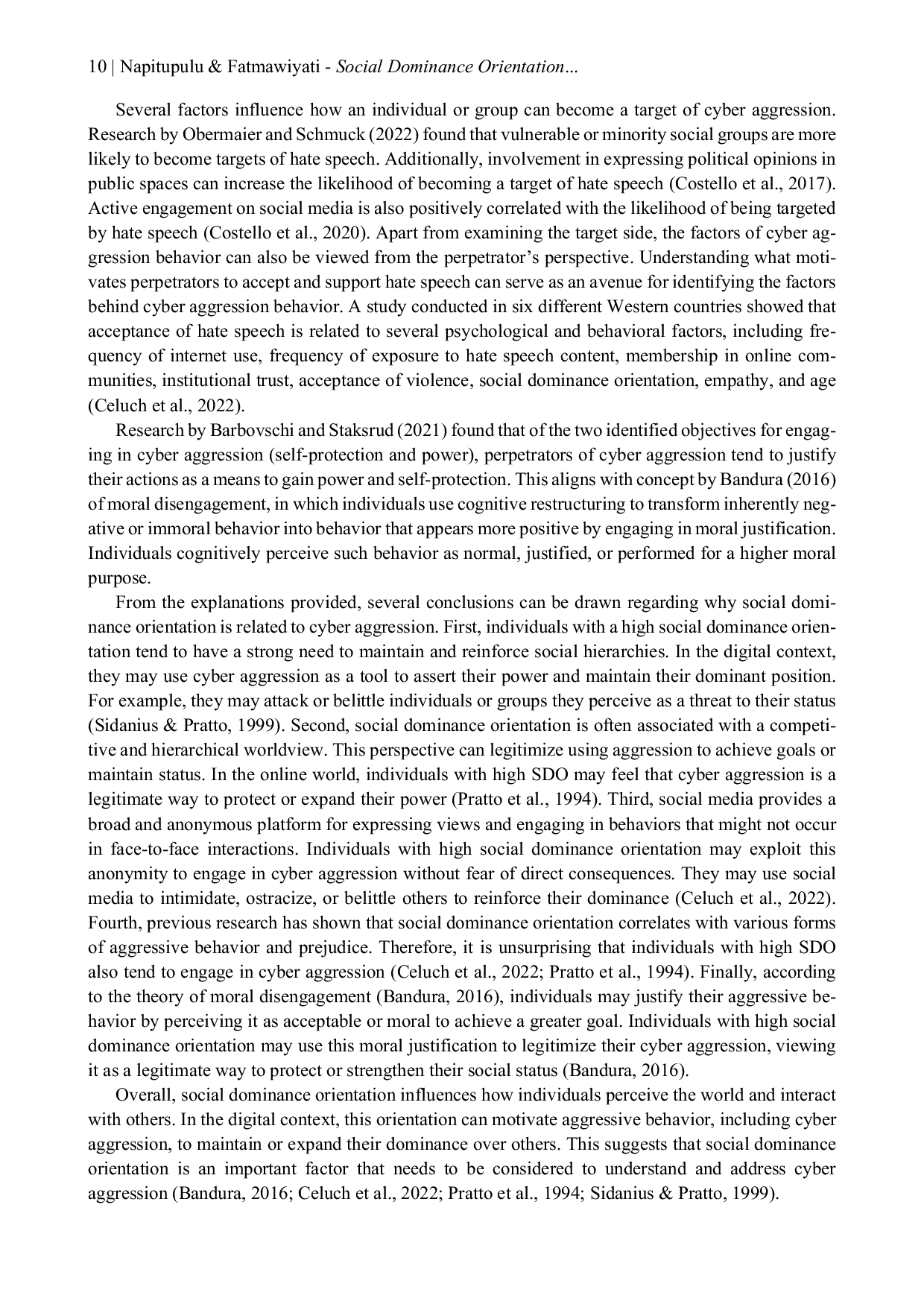 JURIS Social Dominance Orientation as a Predictor of Cyber Aggression Behavior During the 2024 Indonesian General Election on Social Media X