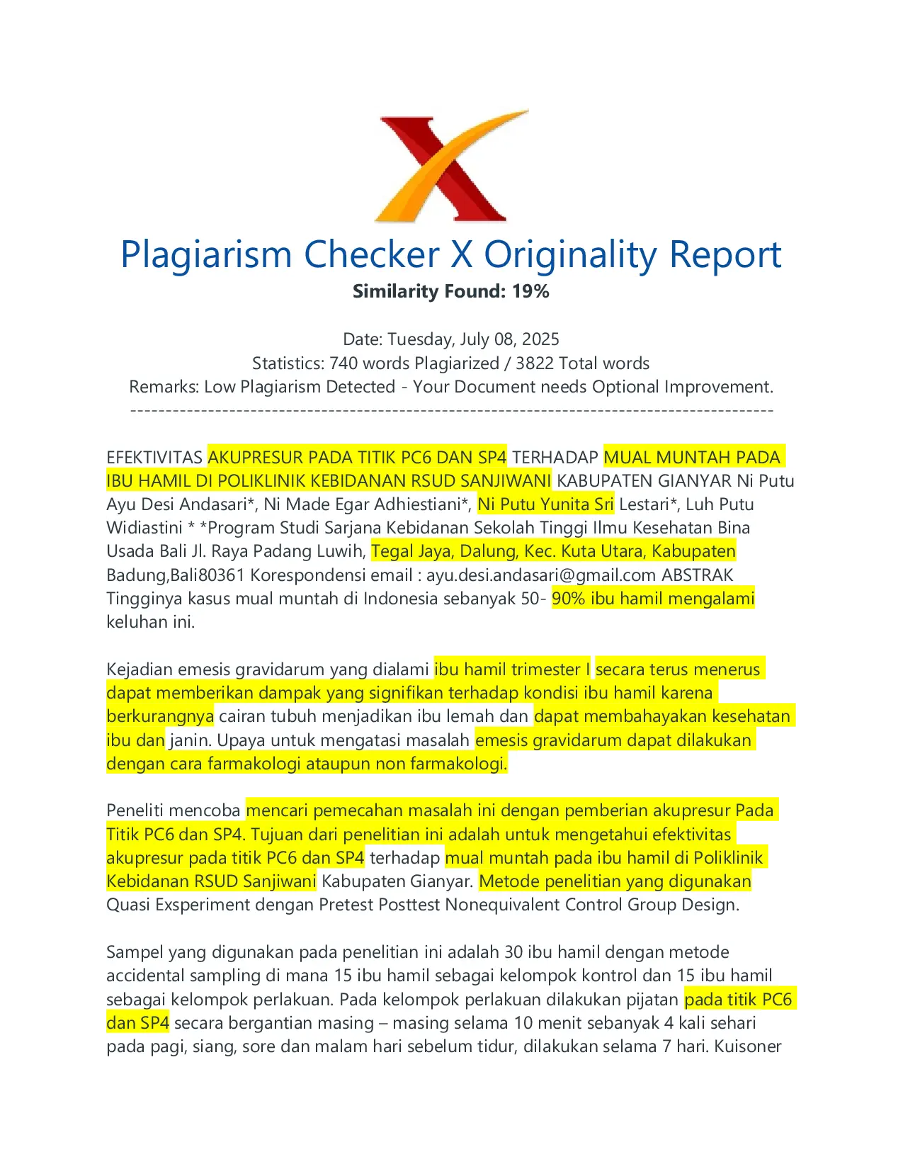 JURIS Efektivitas Akupresur Pada Titik PC6 Dan SP4 Terhadap Mual Muntah Pada Ibu Hamil