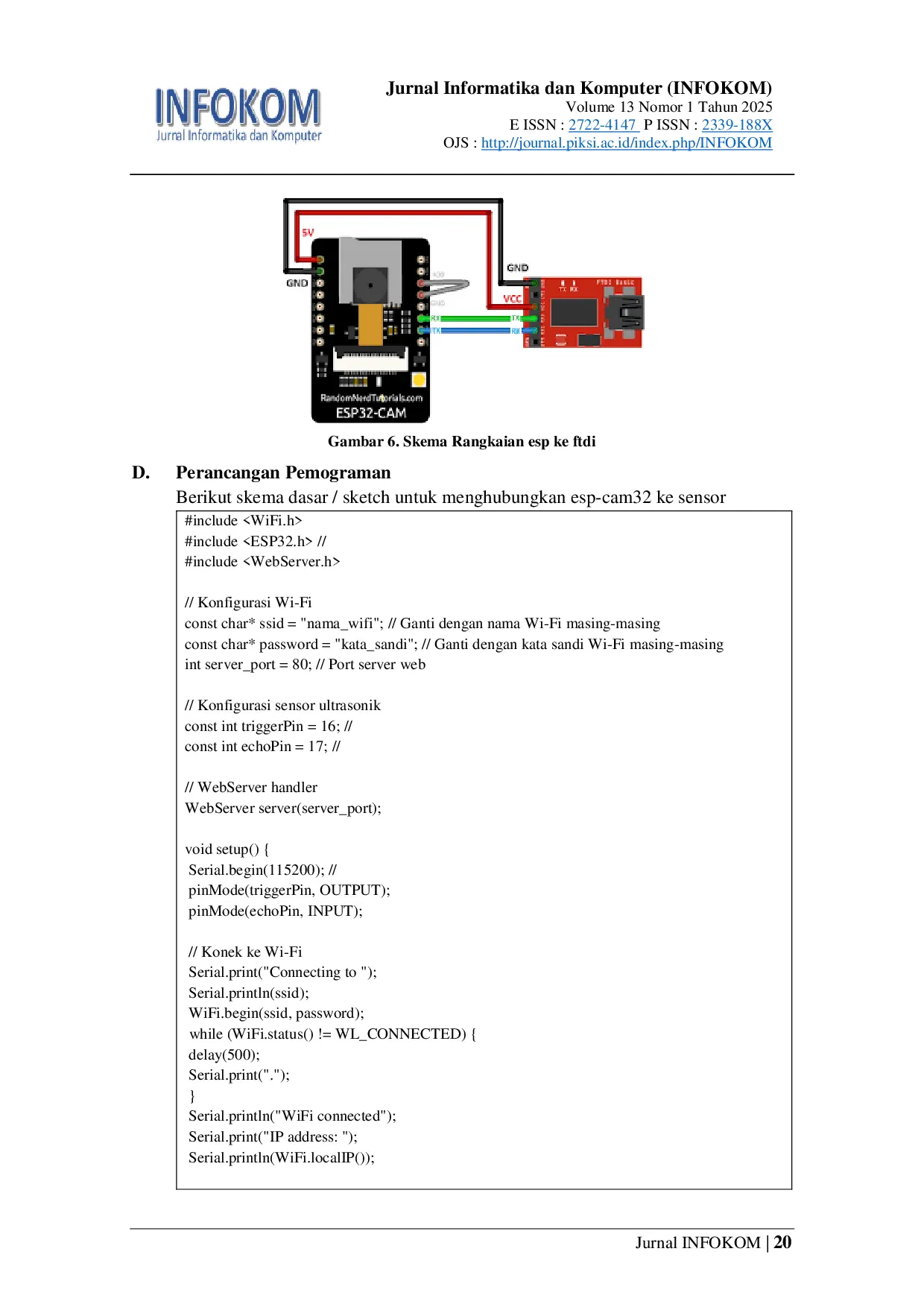 JURIS Sistem Monitoring dan Kontrol Pintu Berbasis ESP32 CAM dan Sensor Ultrasonik