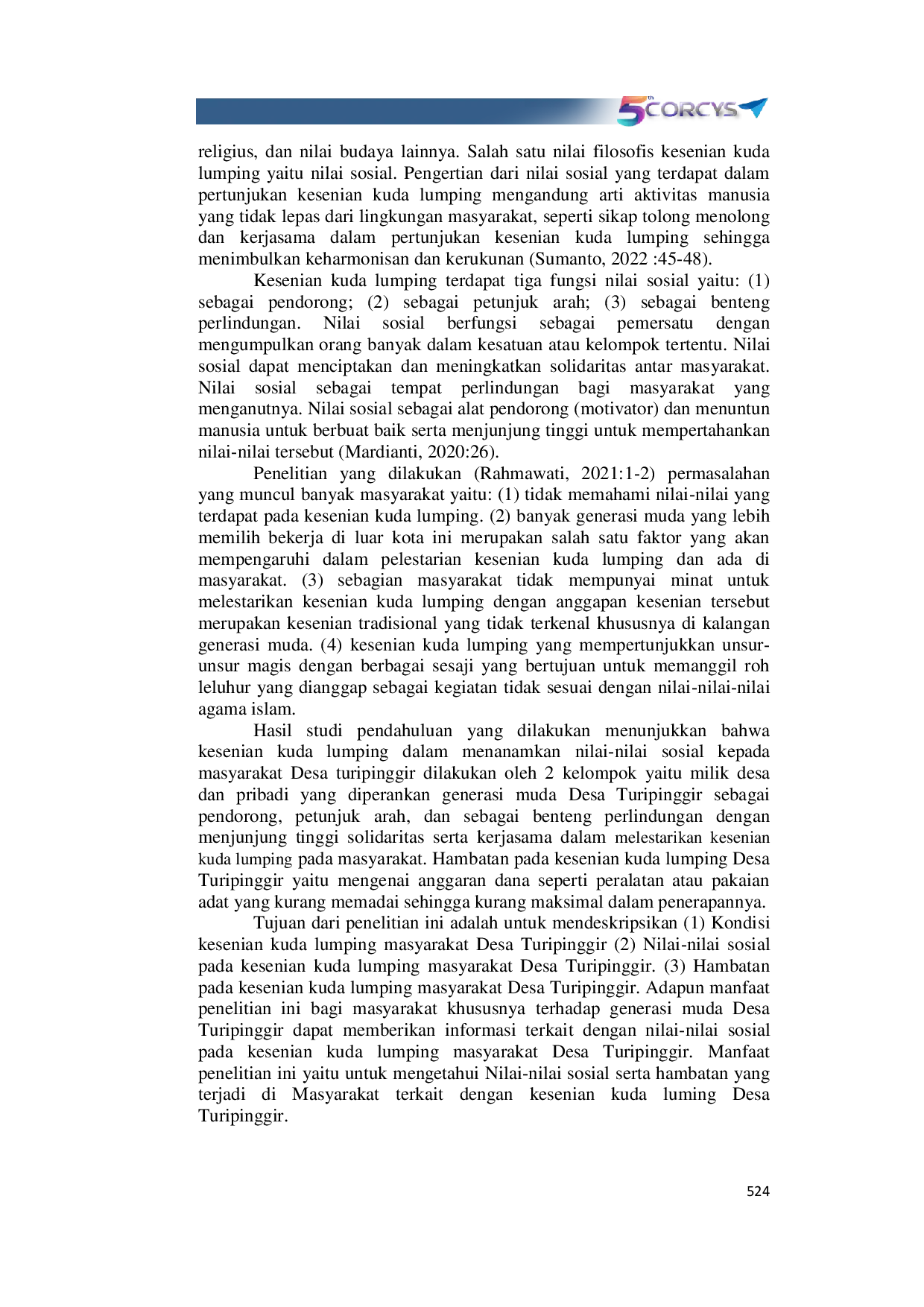 JURIS Nilai Nilai Sosial Kesenian Kuda Lumping Masyarakat Desa Turipinggir