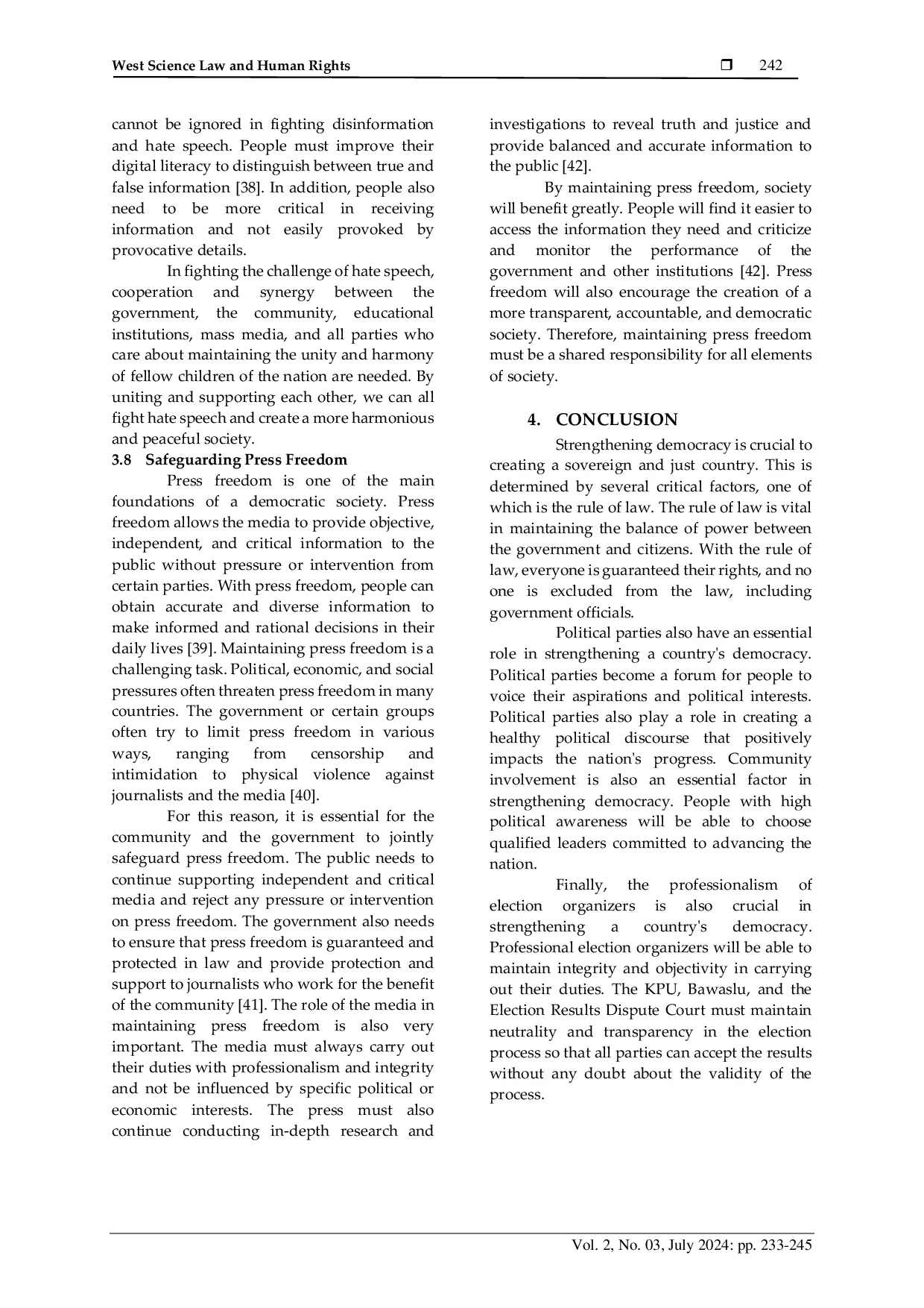 JURIS Strengthening Democracy and Law Post The 2024 Elections in Indonesia