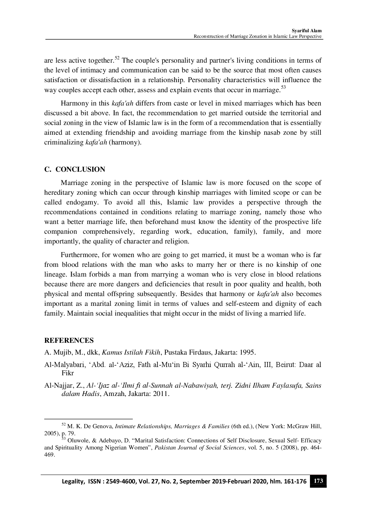 juris Reconstruction Of Marriage Zonation In Islamic Law Perspective