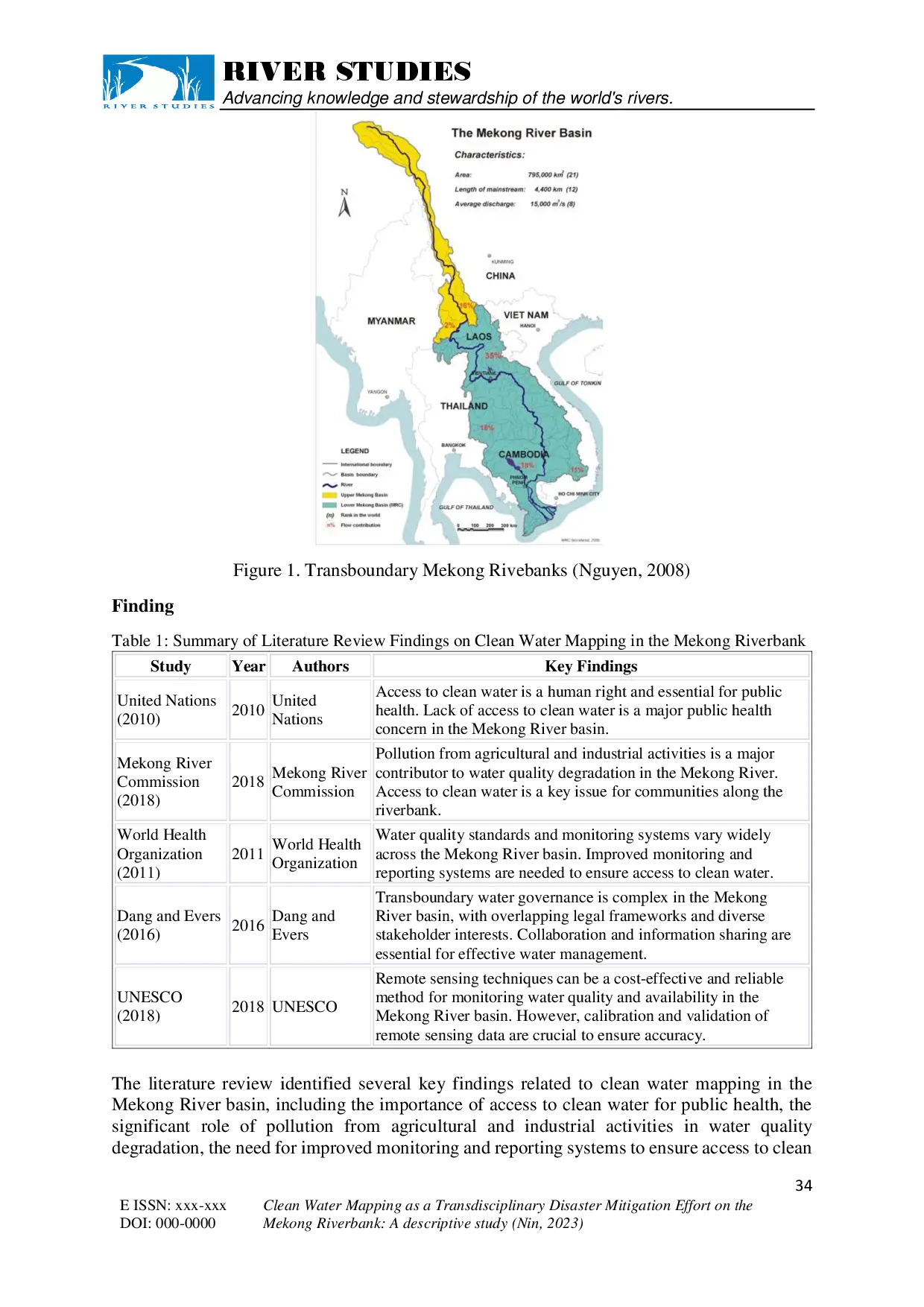 juris Clean Water Mapping as a Transdisciplinary Disaster Mitigation Effort on the Mekong Riverbank A descriptive study