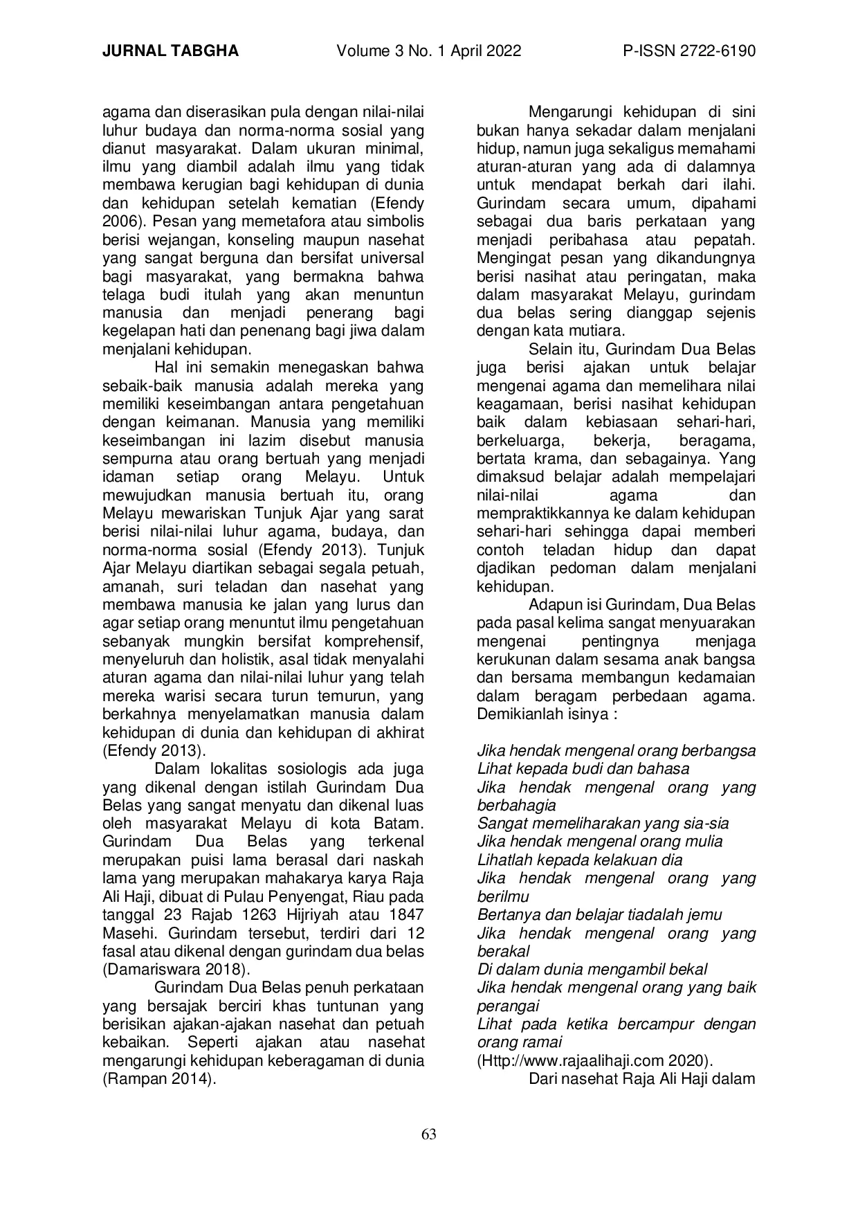 JURIS Partisipasi Sosiologis Generasi Z Kristiani dalam Peningkatan Kerukunan Antar Umat Beragama di Kota Batam