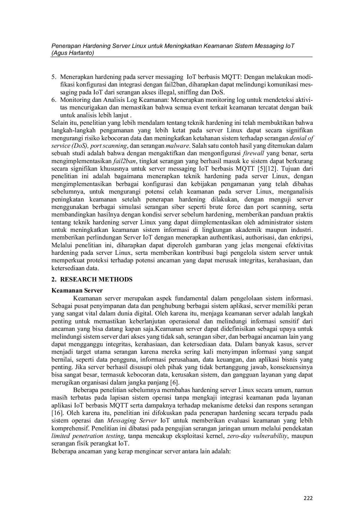 JURIS Penerapan Hardening Server Linux untuk Meningkatkan Keamanan Sistem