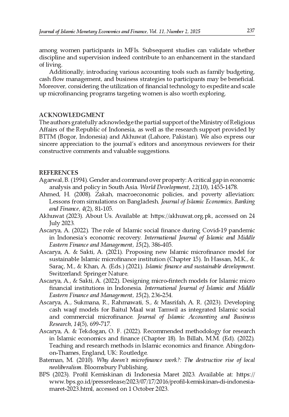 juris Accounting Education Discipline and Supervision When Women in Charge in Islamic Microfinance Case Studies of Indonesia and Pakistan