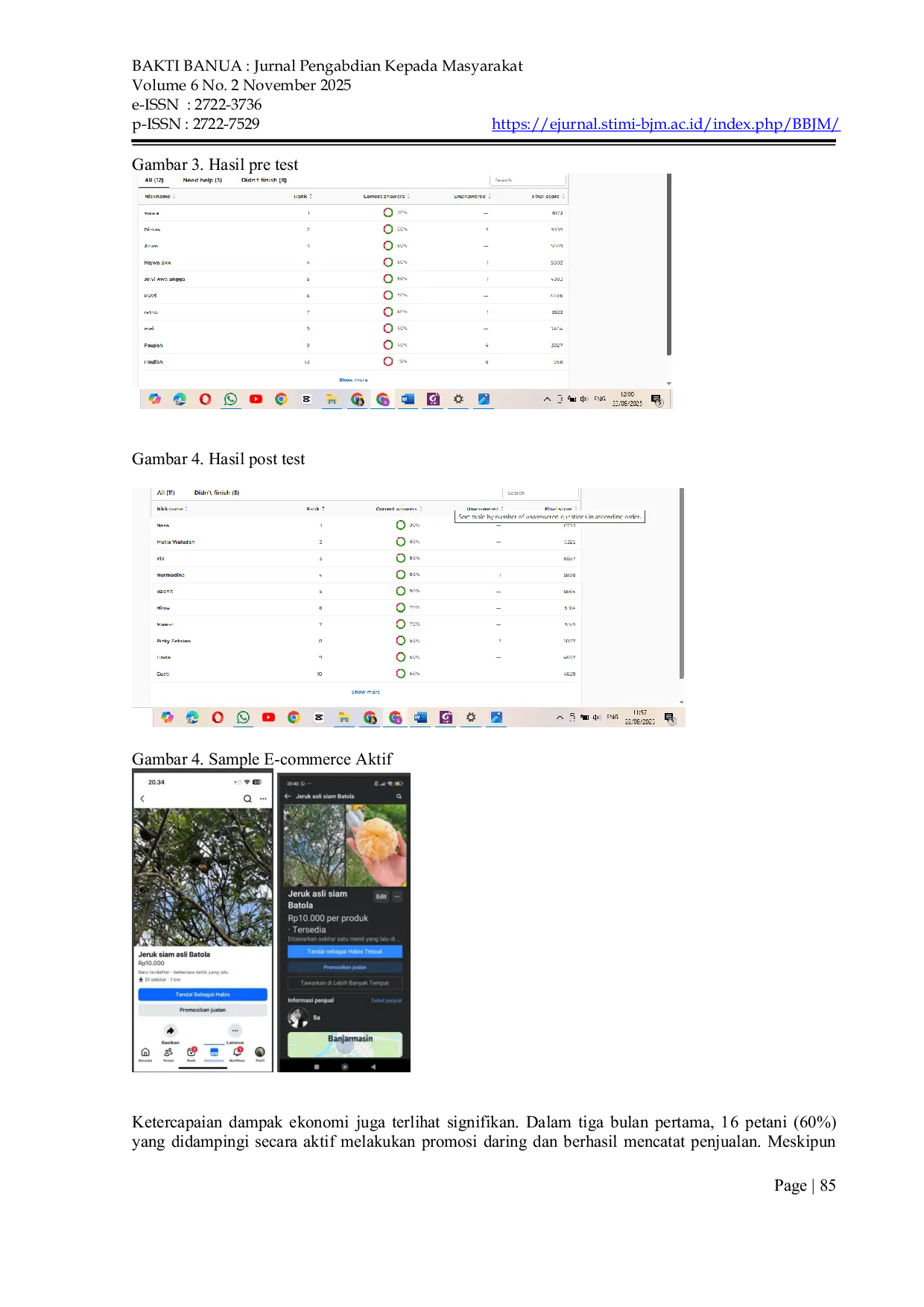 JURIS PELATIHAN DIGITAL MARKETING BERBASIS AI OPTIMALISASI PEMASARAN PRODUK DIVERSIFIKASI JERUK SIAM PETANI LAHAN BASAH WILAYAH BARITO KUALA KABUPATEN BANJAR
