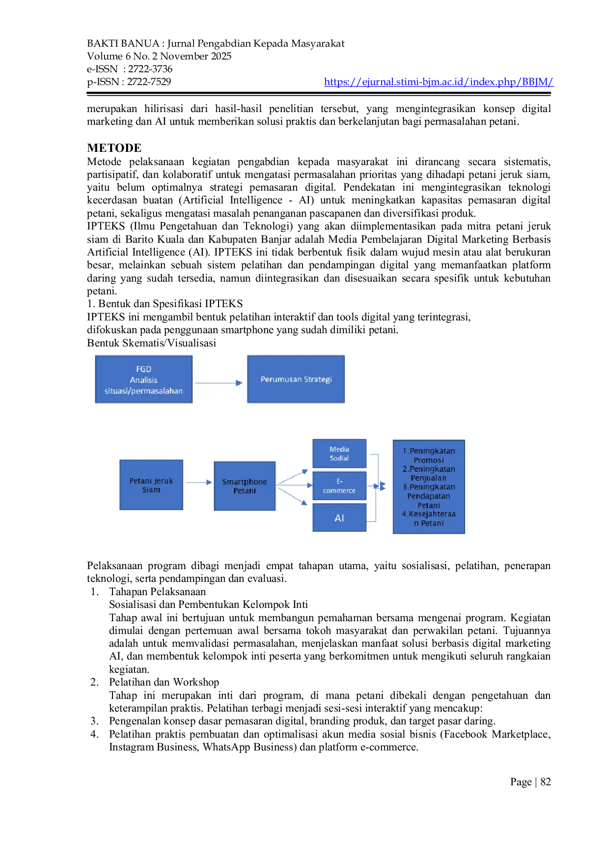 JURIS PELATIHAN DIGITAL MARKETING BERBASIS AI OPTIMALISASI PEMASARAN PRODUK DIVERSIFIKASI JERUK SIAM PETANI LAHAN BASAH WILAYAH BARITO KUALA KABUPATEN BANJAR