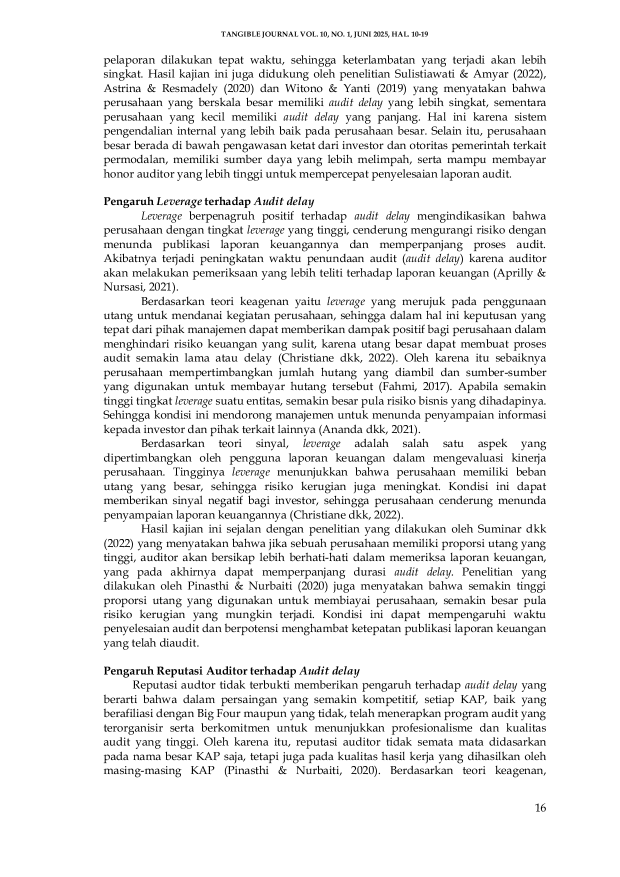 JURIS Determinan Audit Delay pada Perusahaan Sektor Perbankan di Indonesia