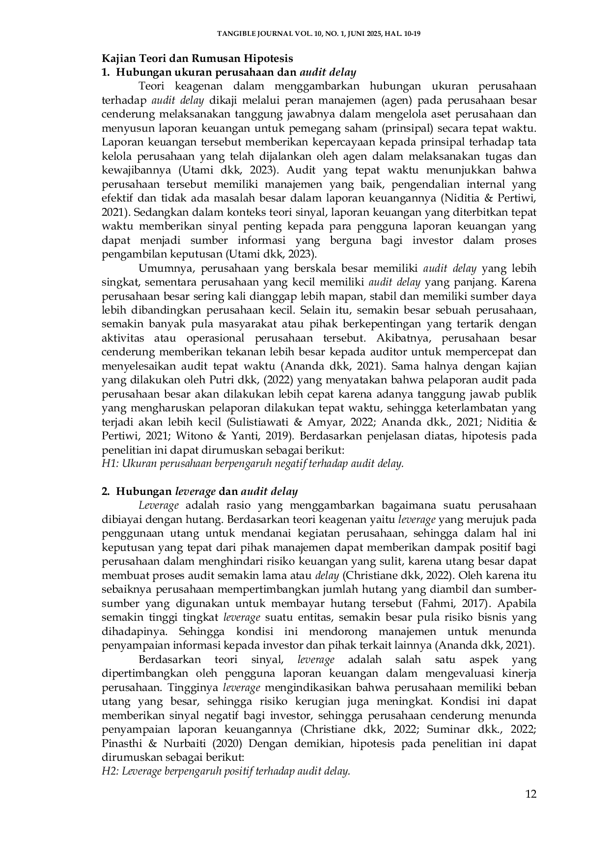 JURIS Determinan Audit Delay pada Perusahaan Sektor Perbankan di Indonesia