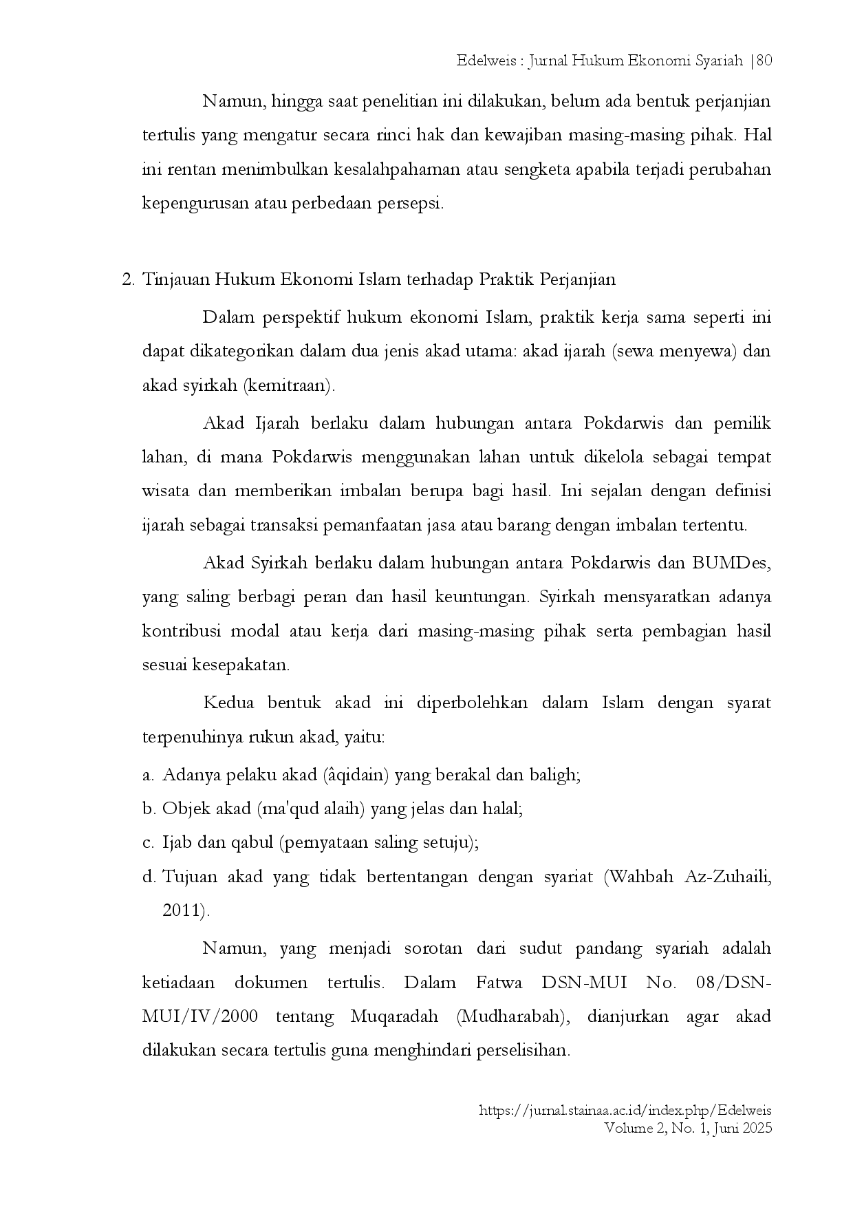 juris Analisis Perjanjian Kerjasama Pengelolaan Wisata Banyu Kuwung Dalam Perspektif Hukum Ekonomi Islam