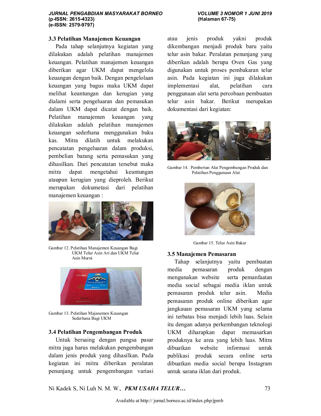 JURIS PKM Usaha Telur Asin di Desa Pangkung Tibah Kecamatan Kediri Kabupaten Tabanan