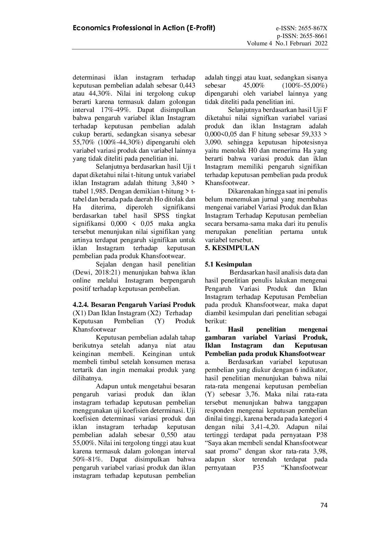 JURIS Pengaruh Variasi Produk Dan Iklan Di Instagram Terhadap Keputusan Pembelian