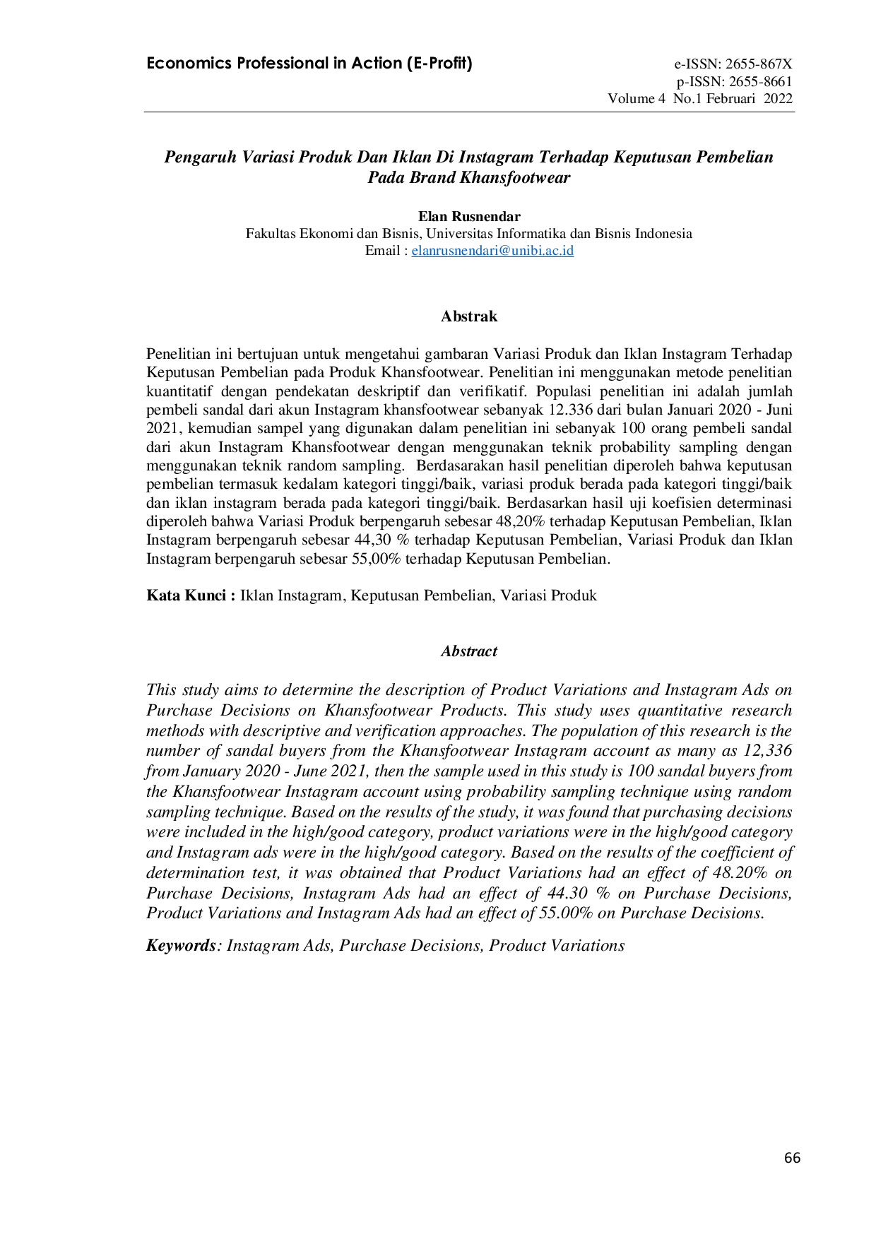 JURIS Pengaruh Variasi Produk Dan Iklan Di Instagram Terhadap Keputusan Pembelian