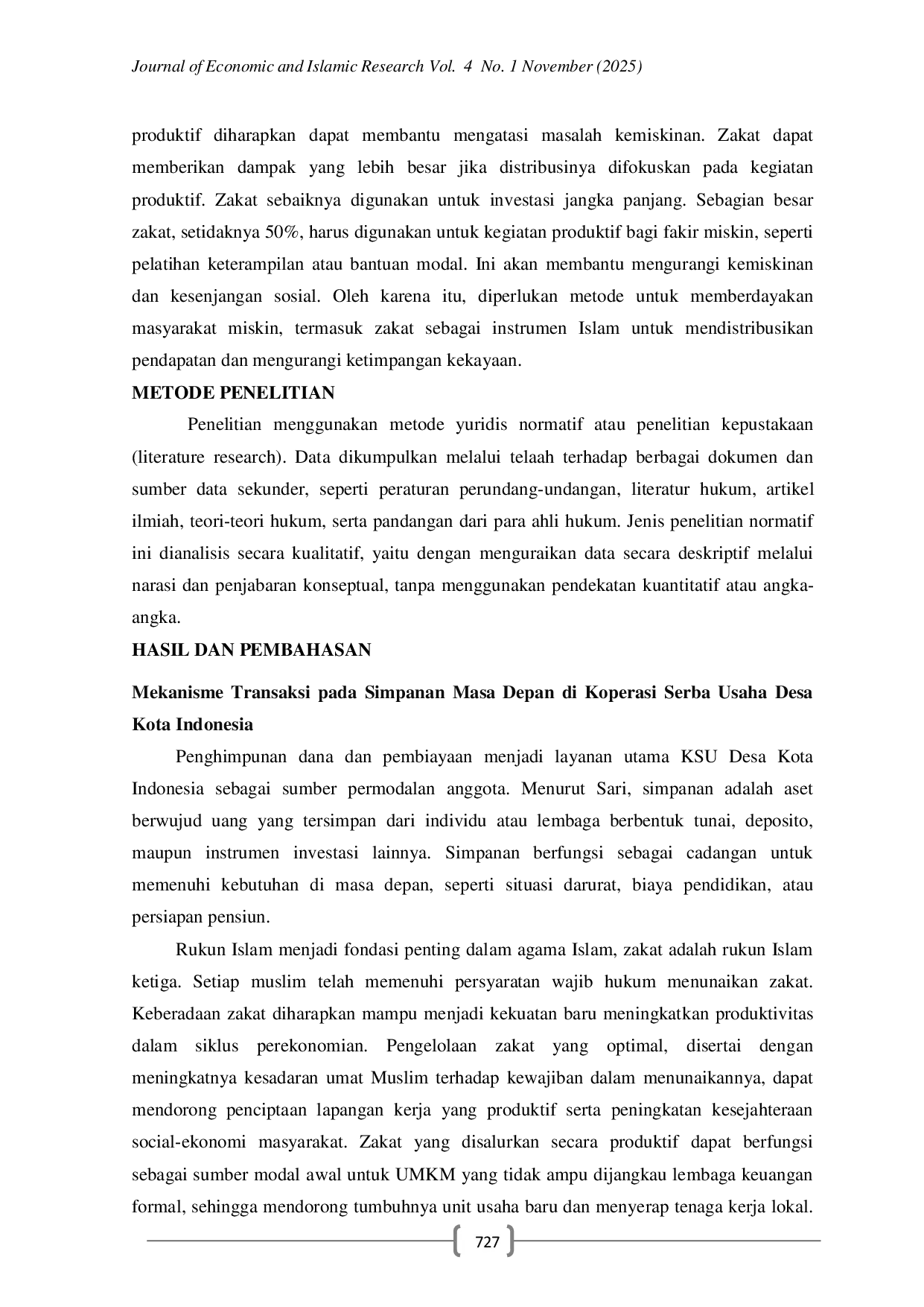 JURIS Distribusi Kekayaan melalui Zakat sebagai Upaya Mewujudkan Keadilan Sosial dalam Perspektif Islam