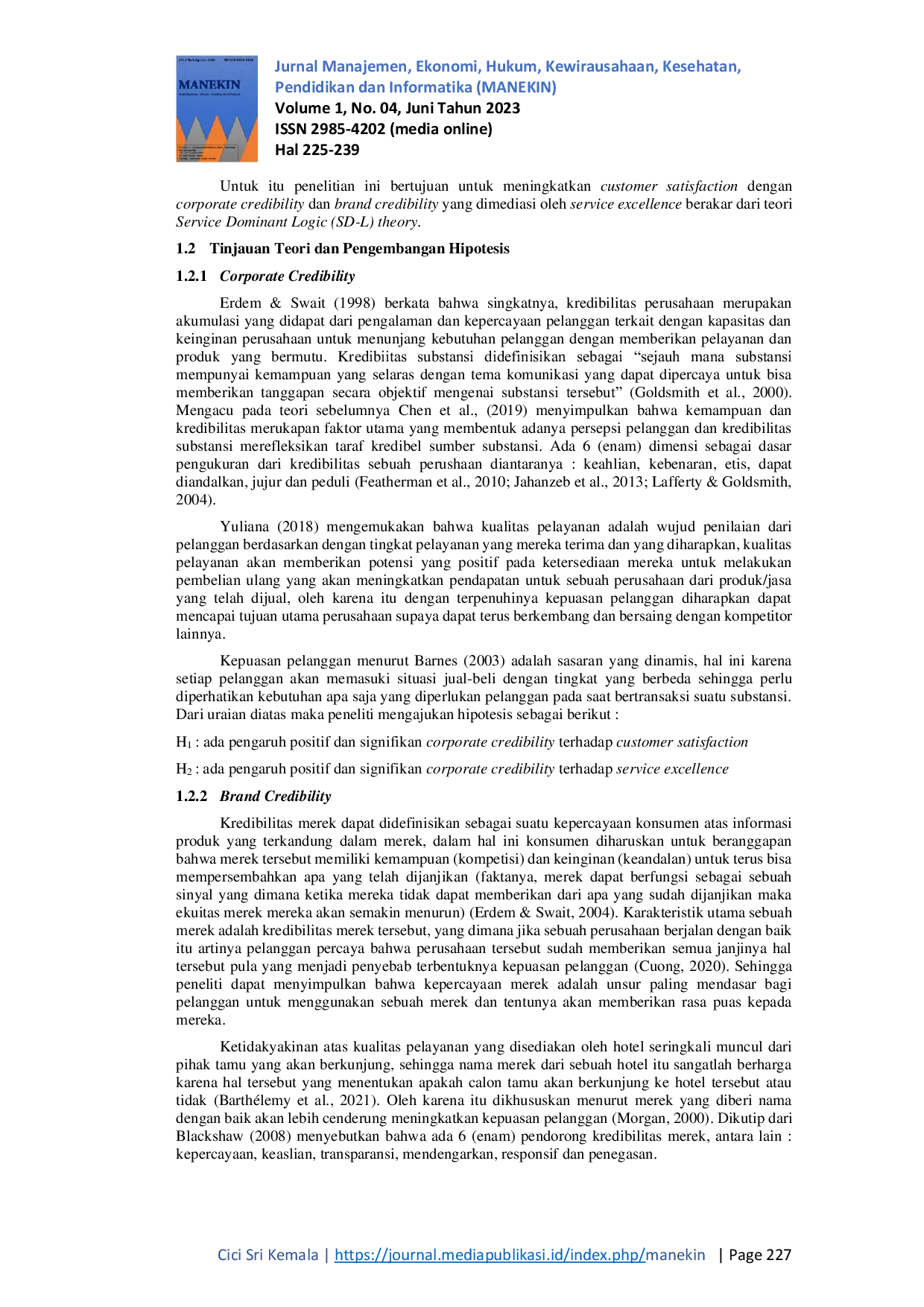 JURIS Meningkatkan Customer Satisfaction Melalui Service Excellence Di Hotel Holiday Inn Jakarta Kemayoran