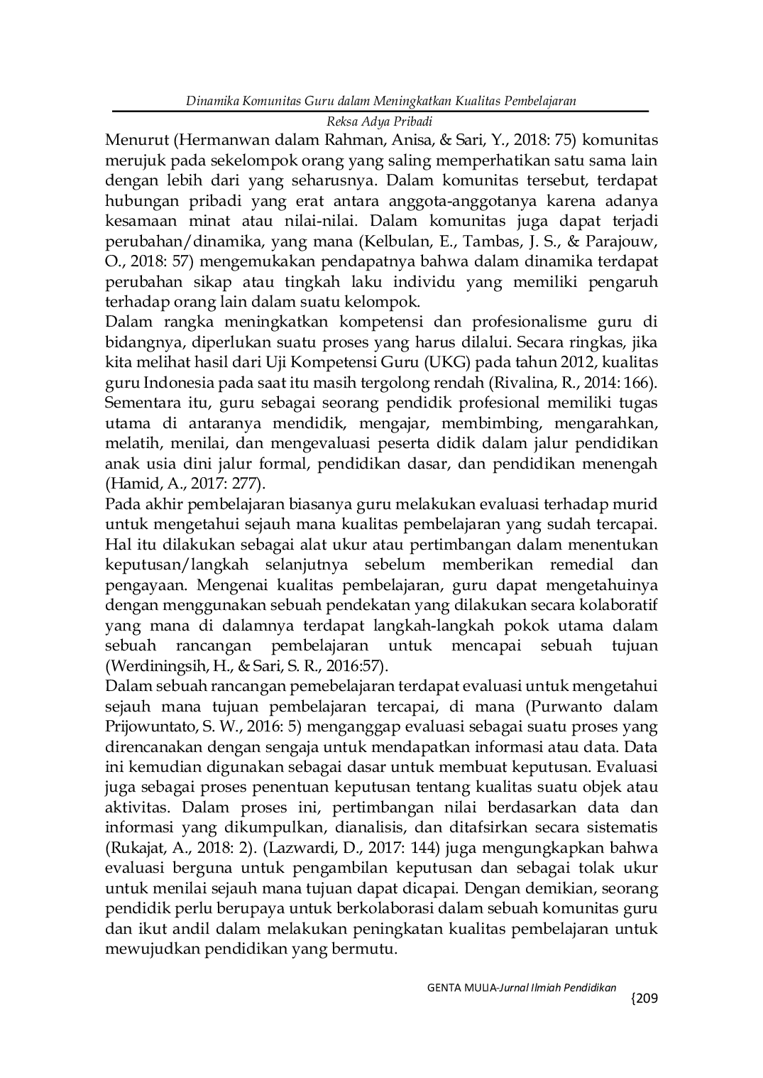 JURIS Dinamika Komunitas Guru dalam Meningkatkan Kualitas Pembelajaran