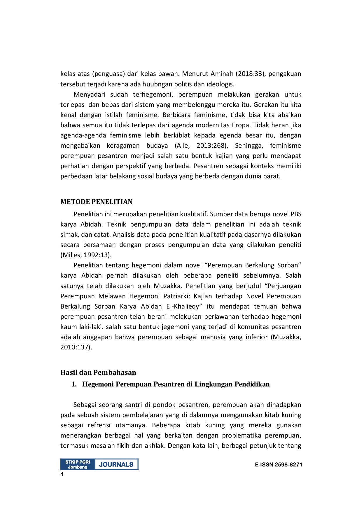JURIS FEMINISME PEREMPUAN PESANTREN HEGEMONI DAN RELASI KUASA