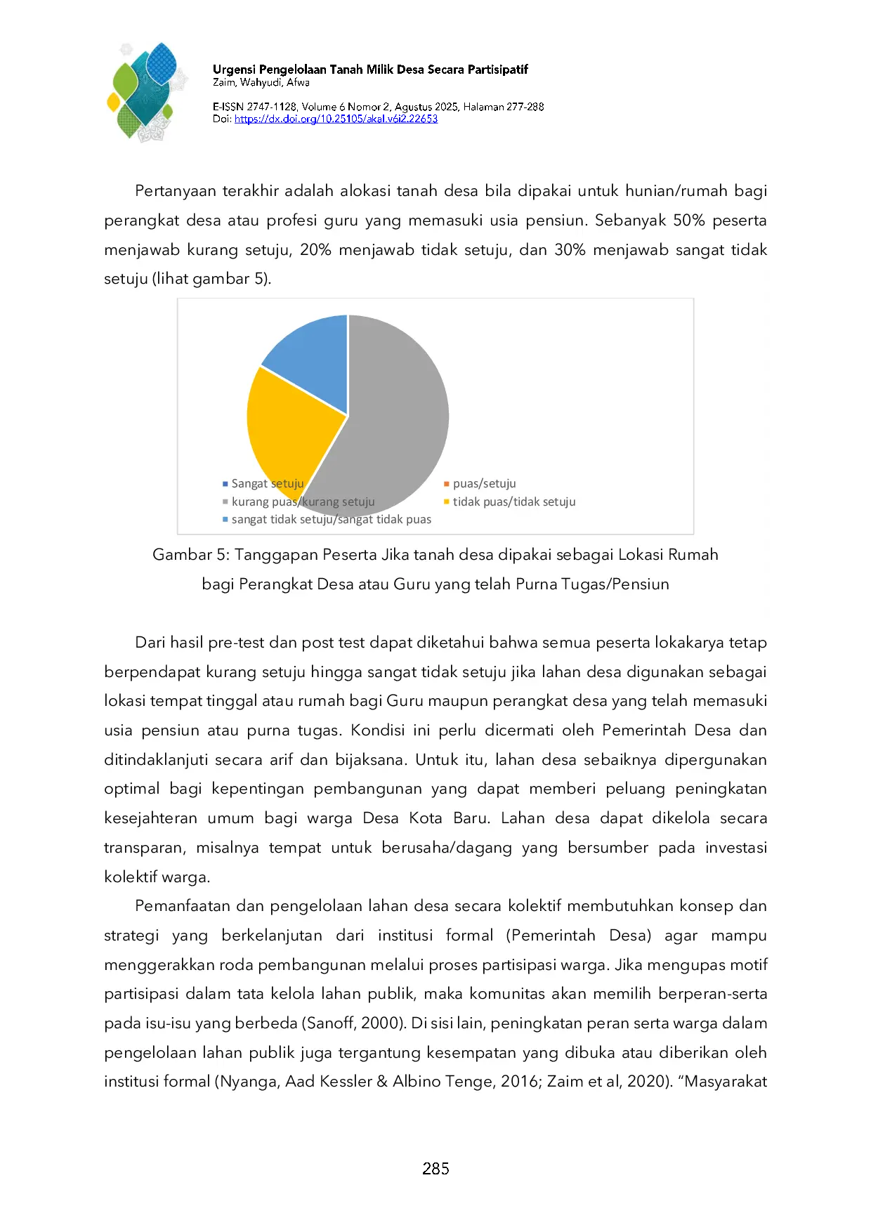 JURIS Urgensi Pengelolaan Tanah Milik Desa Secara Partisipatif