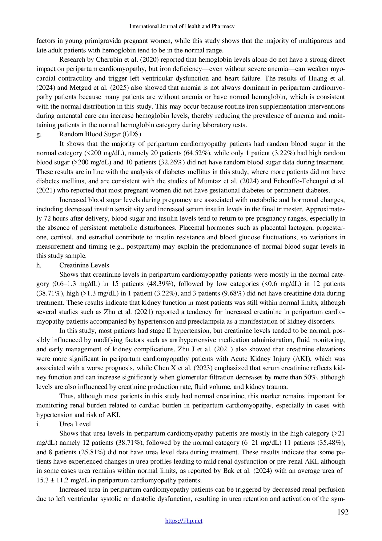 JURIS Profile of Peripartum Cardiomyopathy Patients at Waled Re gional Hospital Cirebon Regency January 2022 June 2025