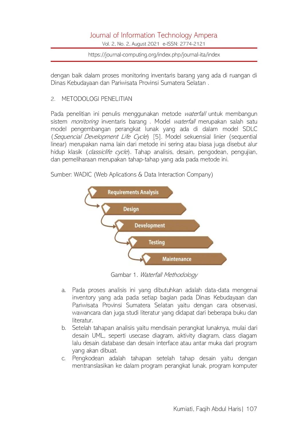 juris Perancangan Sistem Monitoring Inventaris Barang Dinas Kebudayaan dan Pariwisata Provinsi Sumatera Selatan