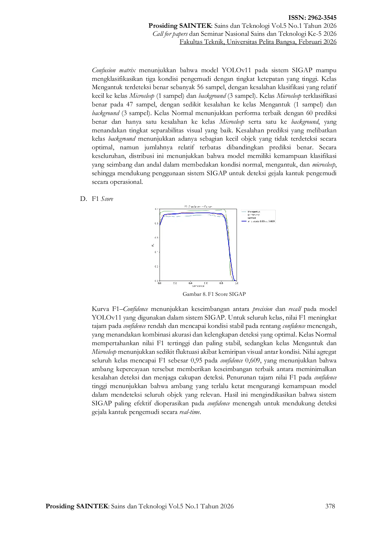 JURIS Model SIGAP Sistem Identifikasi Gejala Kantuk Pengemudi Menggunakan YOLO 11