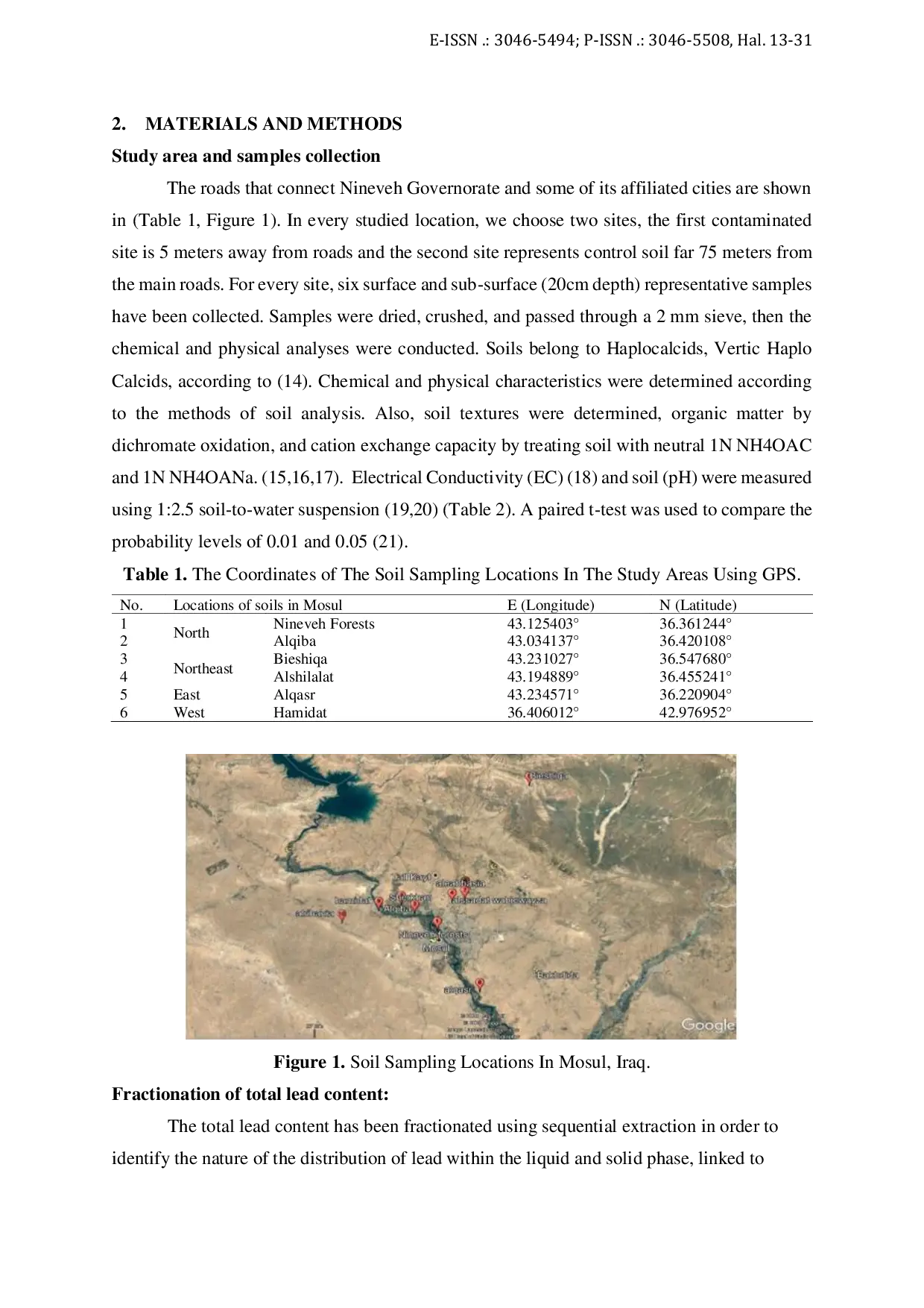 JURIS The Ability of Different Calcareous Soil Textures to Lead Fixation in The Northern Iraq