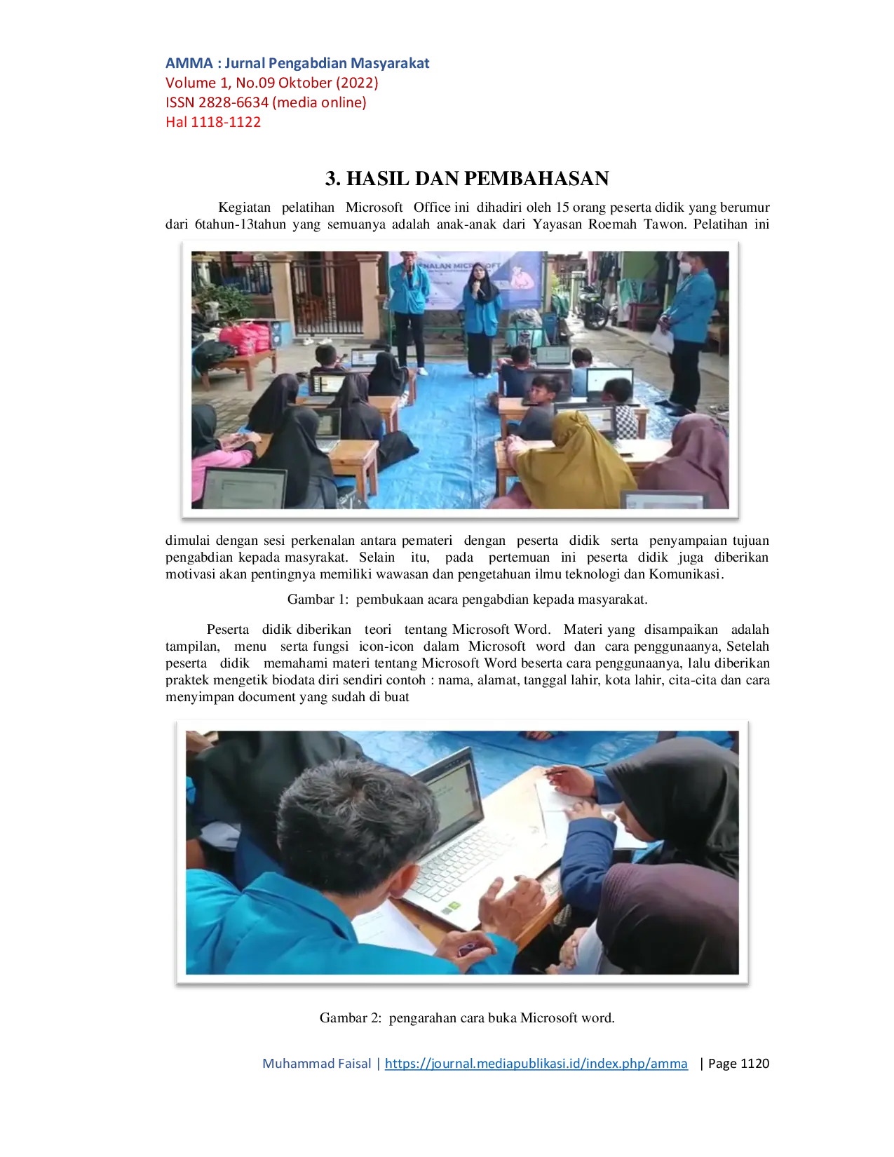 JURIS Pengenalan Microsoft Word Pada Usia Dini Kepada Yayasan Roemah Tawon