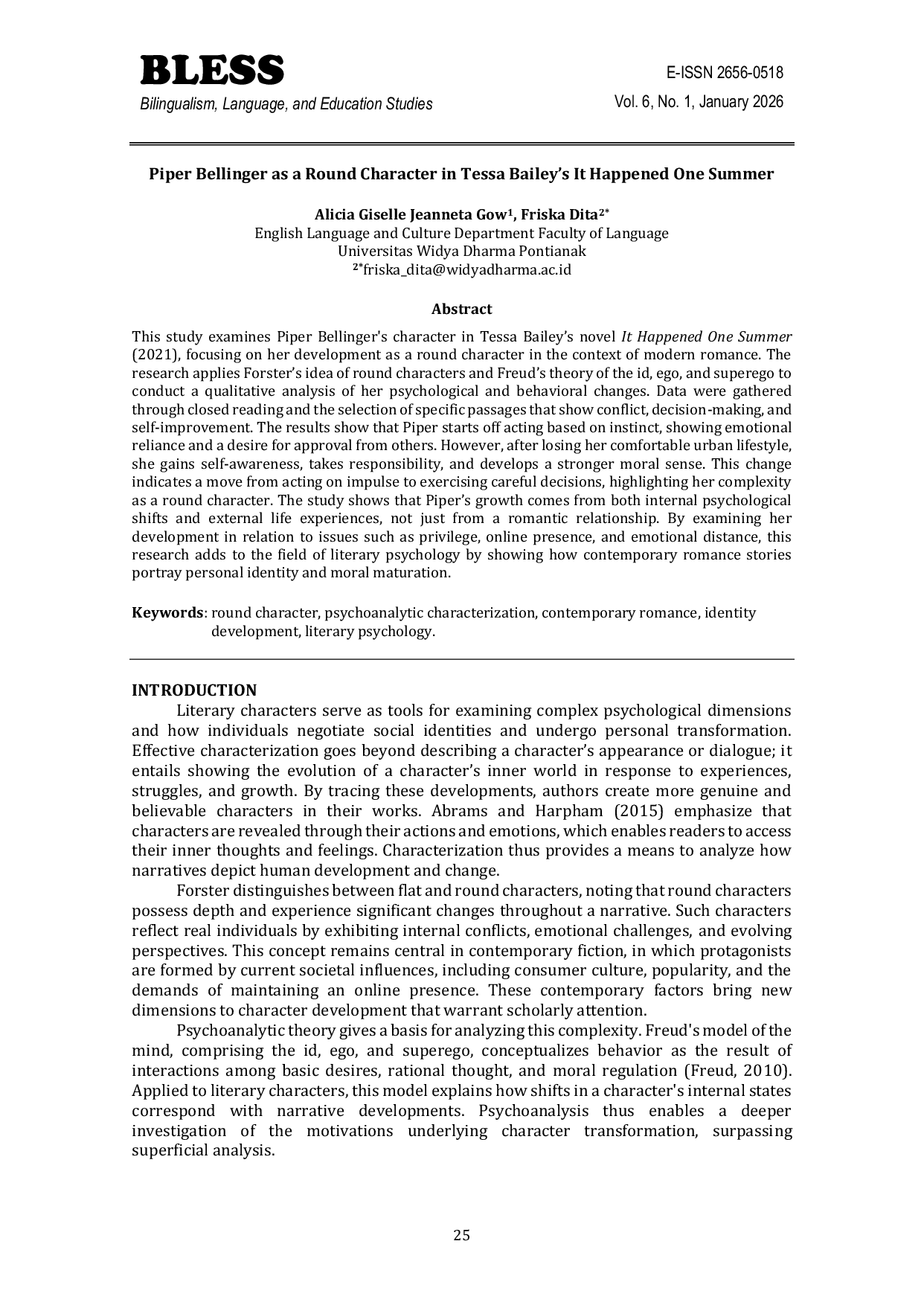 JURIS Piper Bellinger as a Round Character in Tessa Bailey s It Happened One Summer