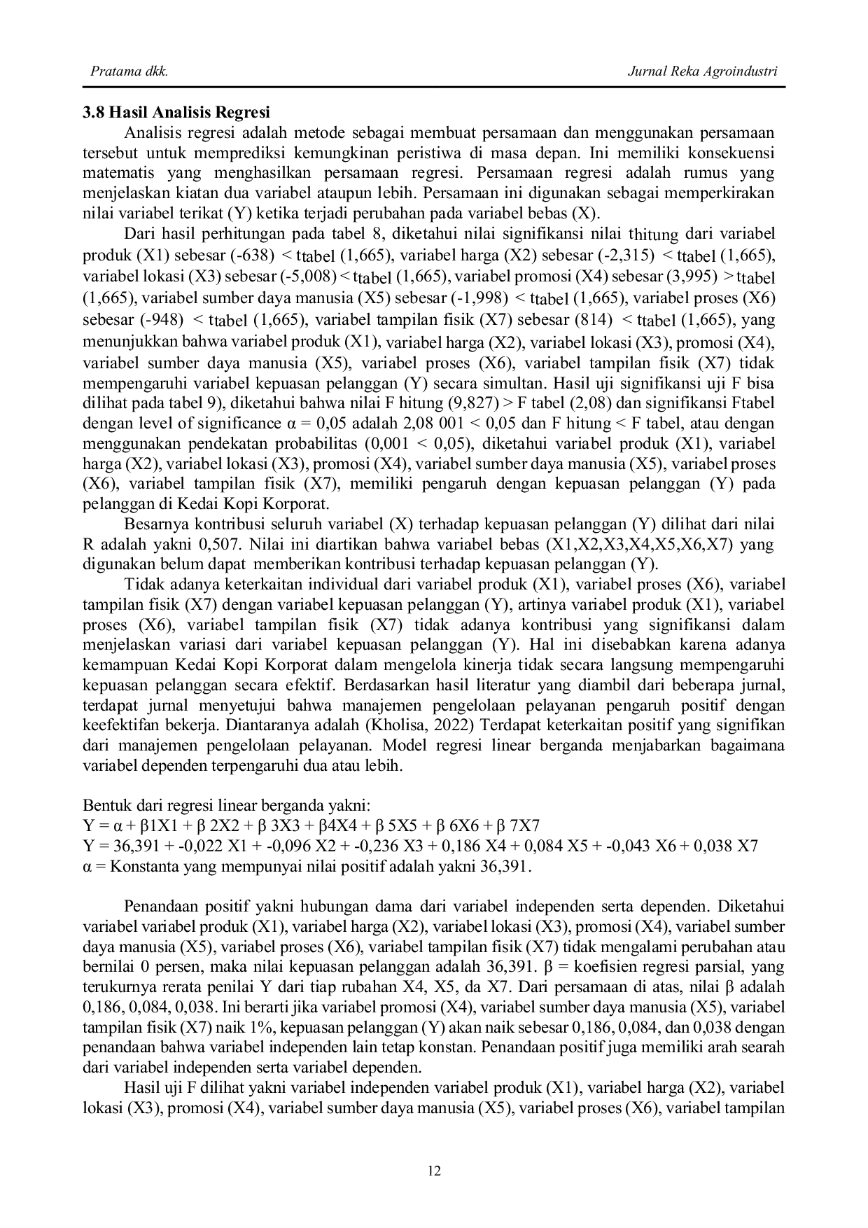 JURIS Identifikasi Faktor 7P terhadap Kepuasan Pelanggan di Kedai Kopi Korporat