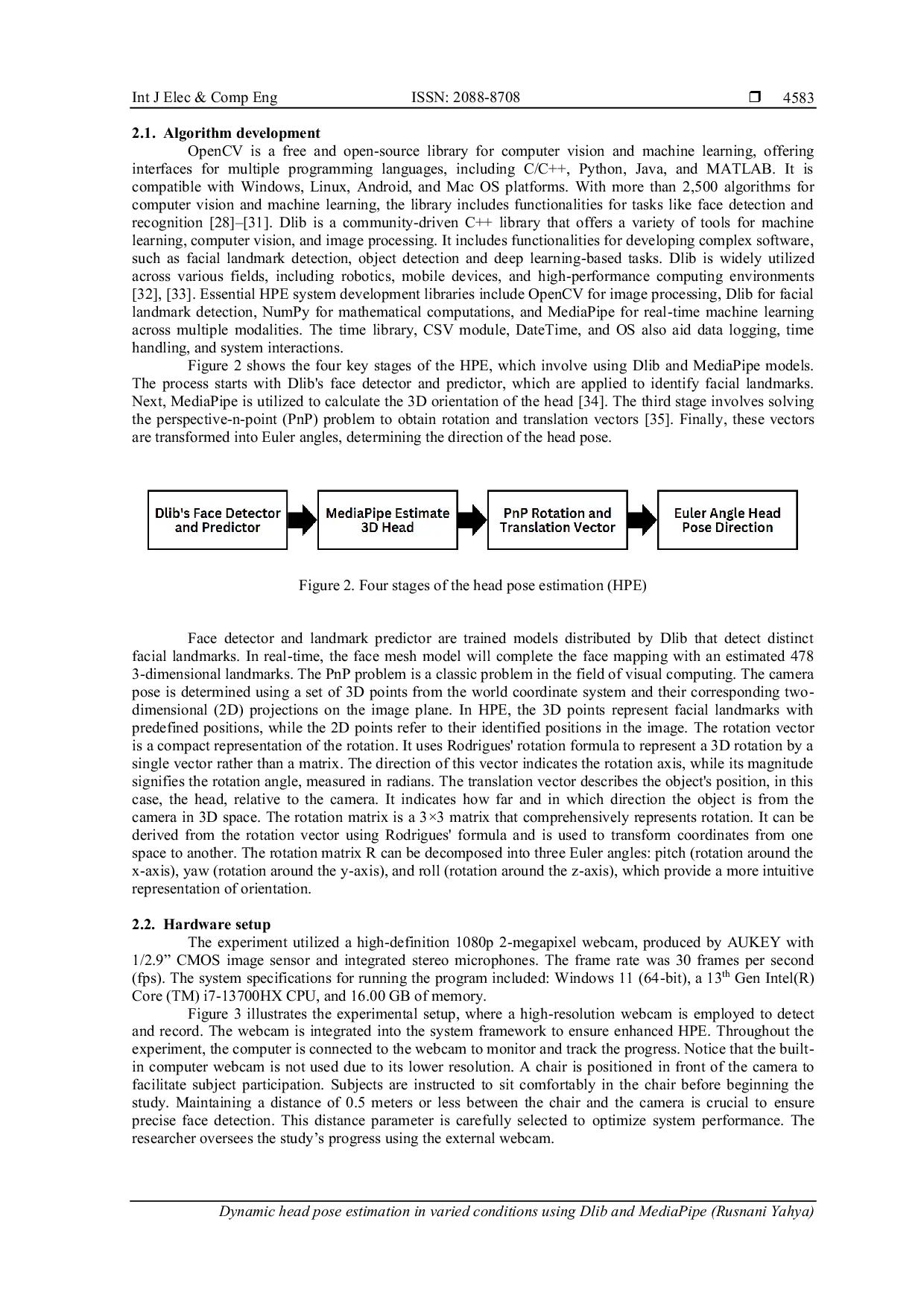 JURIS Dynamic head pose estimation in varied conditions using Dlib and MediaPipe
