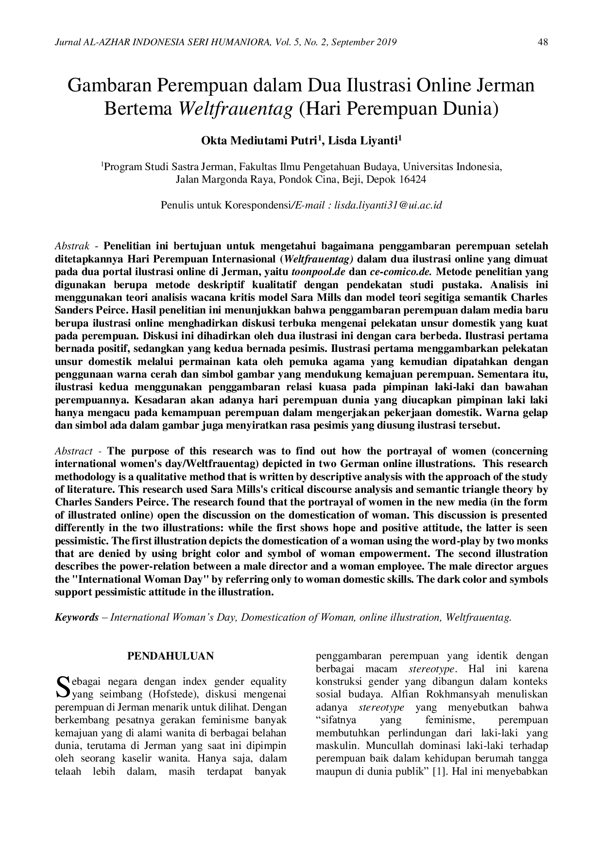 JURIS Gambaran Perempuan dalam Dua Ilustrasi Online Jerman Bertema Weltfrauentag Hari Perempuan Dunia