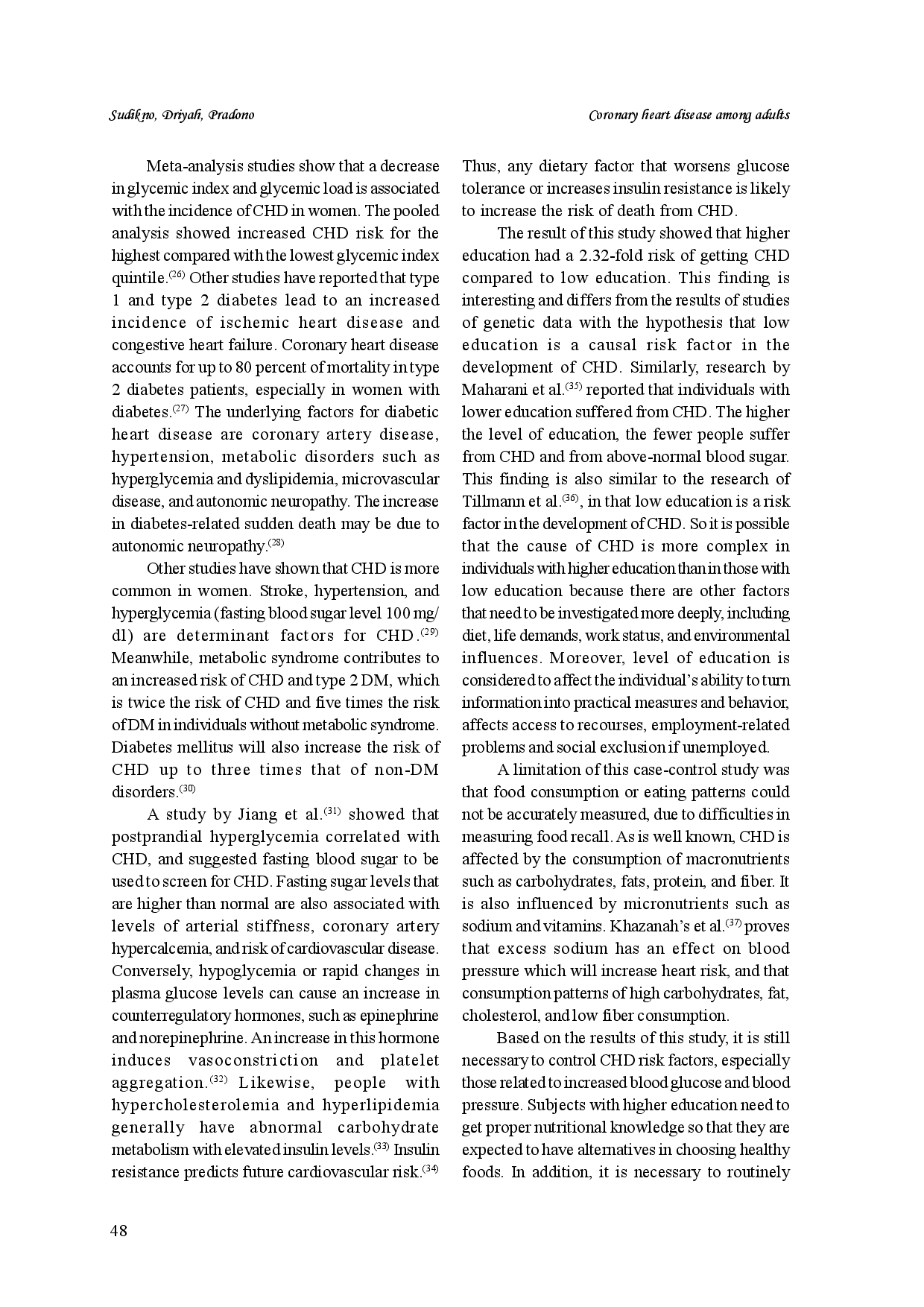 juris Determinants of coronary heart disease among adults a case control study