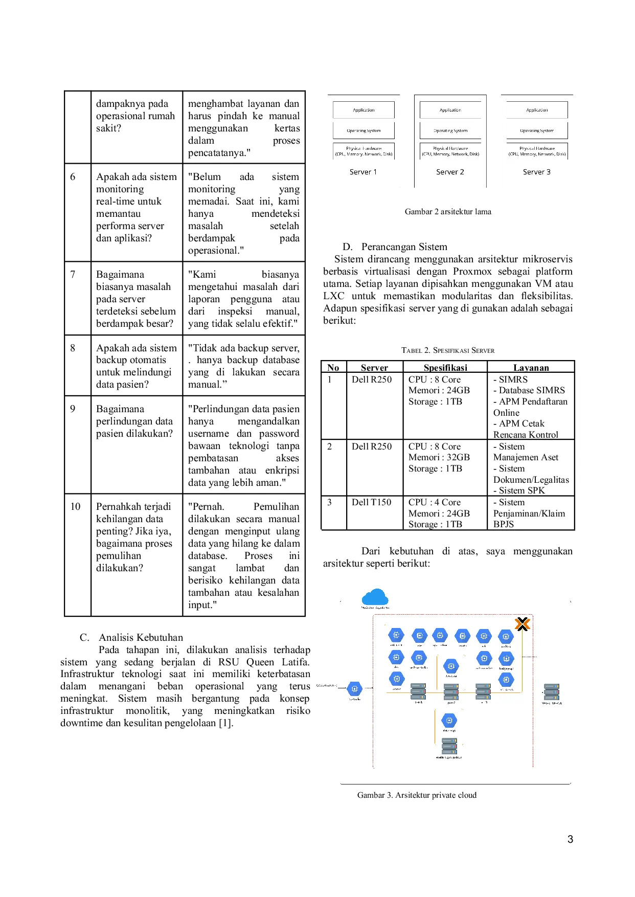 JURIS Perancangan Sistem Cloud Private dan Infrastruktur Data Center Berbasis Virtualisasi untuk Menunjang Pelayanan Kesehatan di RSU Queen Latifa