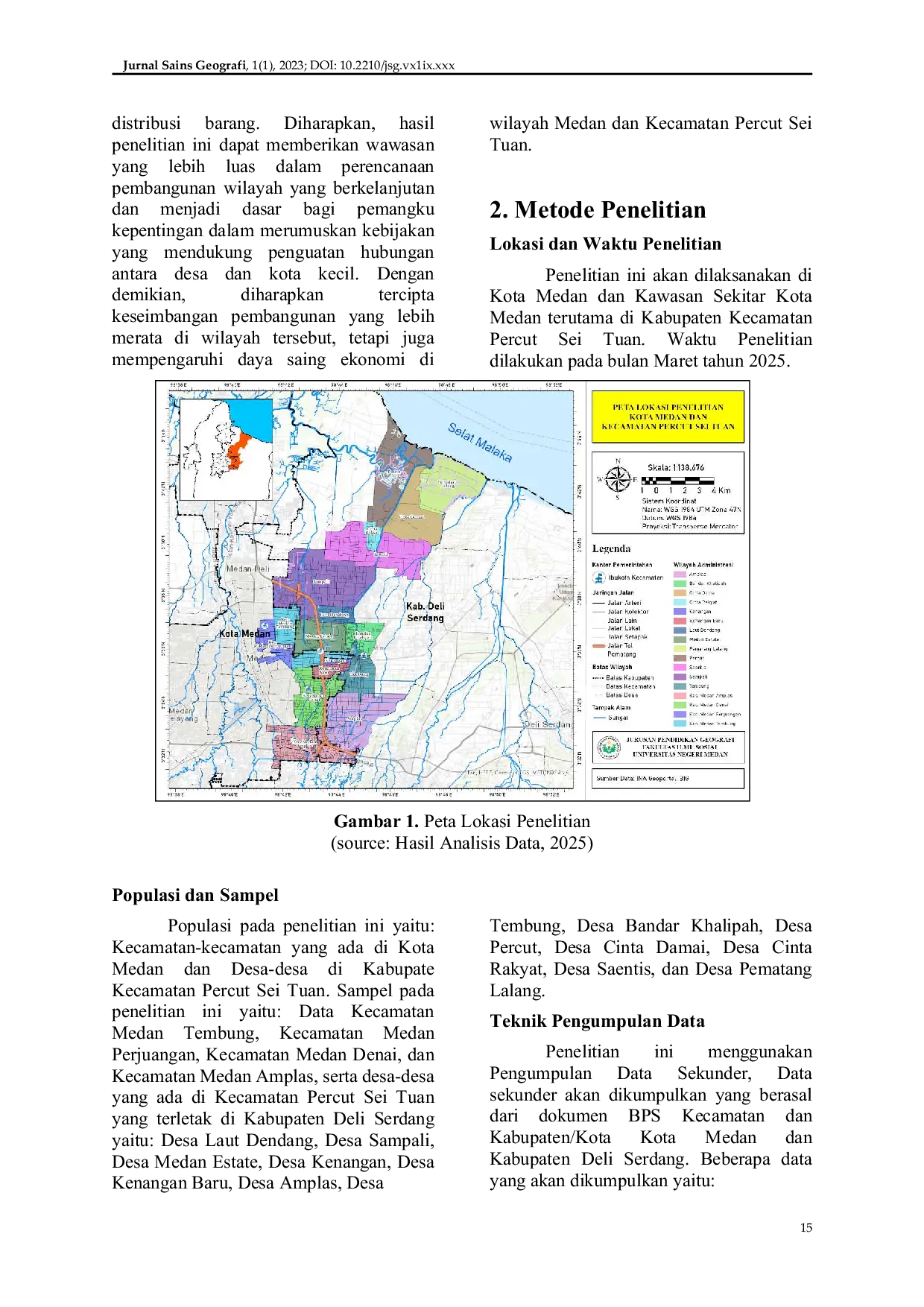 JURIS Interaksi desa kota pada kota kota kecil di Kota Medan dan Kecamatan Percut Sei Tuan