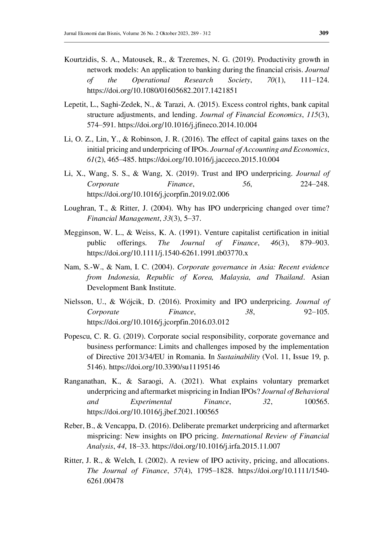 juris Information asymmetry corporate governance and IPO underpricing Evidence in Indonesia